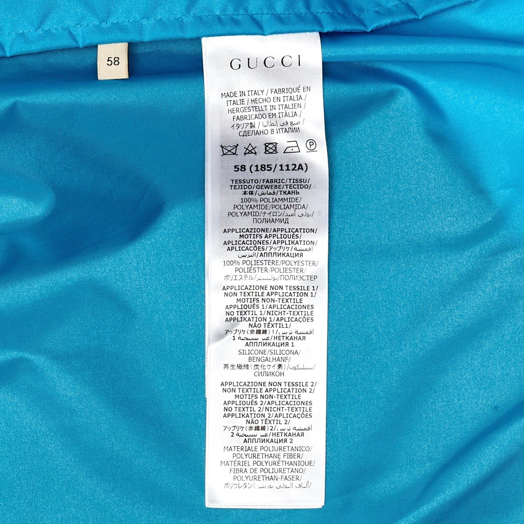 Gucci Nylon Satin Jacket Deep Smurf Blue Multi Size US XXL / EU 58 / 5 - 5 Thumbnail