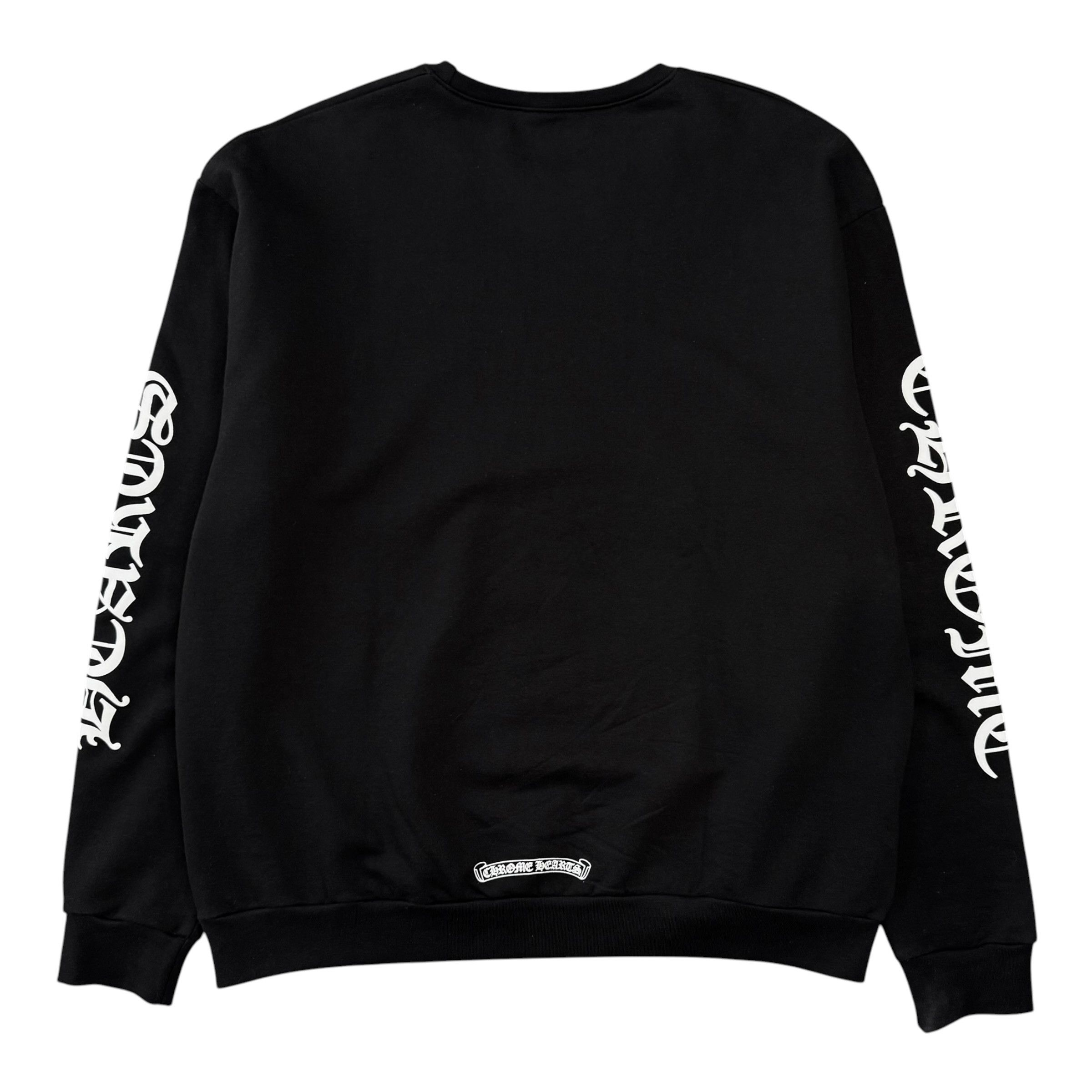 Chrome Hearts Neck Logo Crewneck Sweatshirt Black Size US L / EU 52-54 / 3 - 2 Thumbnail