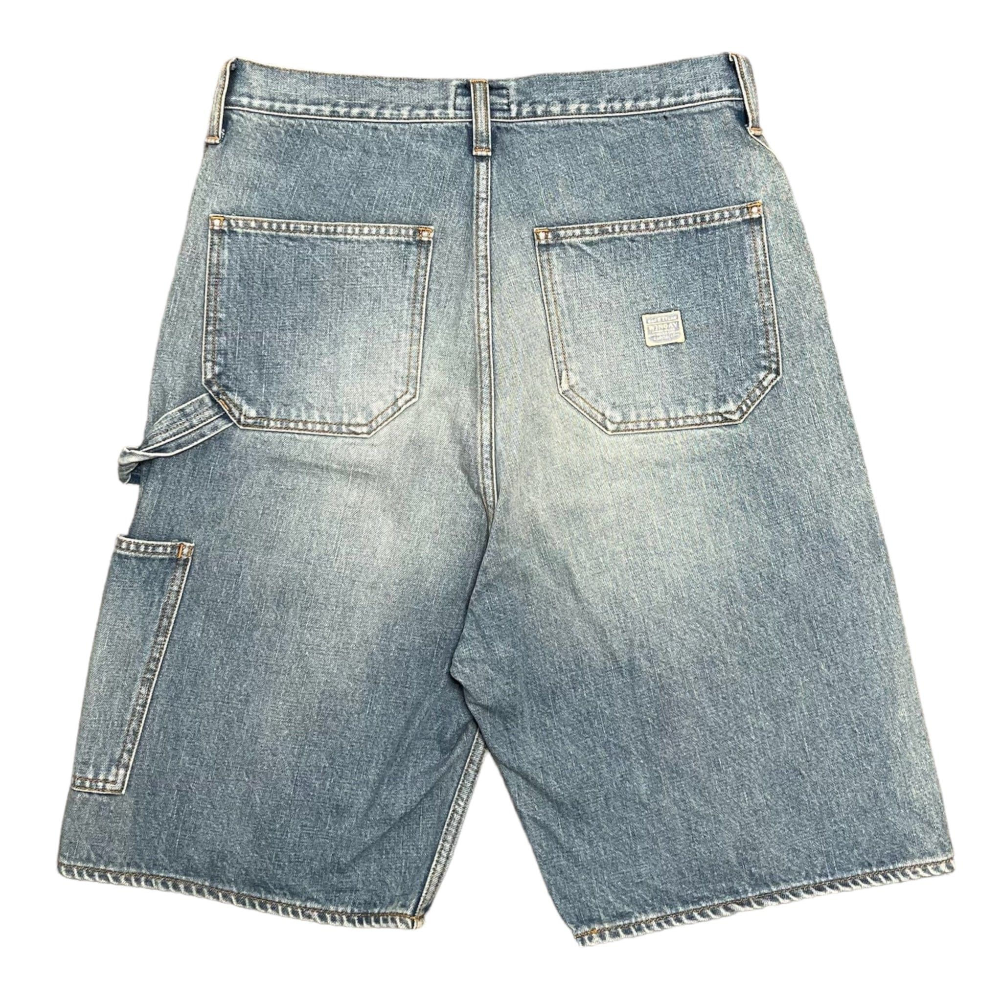 Kapital Double Knee Studded Jean Shorts Indigo Size US 32 / EU 48 - 2 Thumbnail