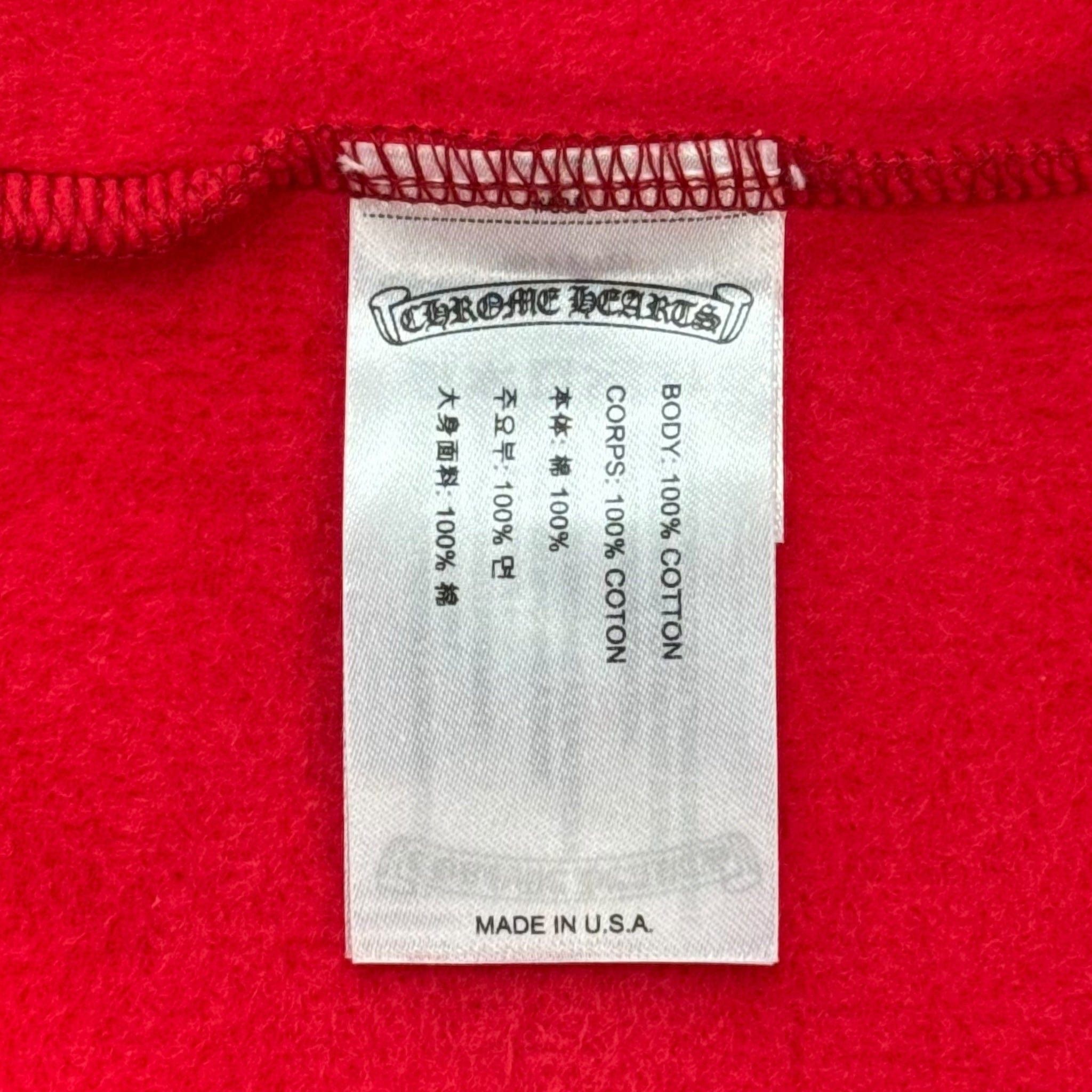 Chrome Hearts Scroll Logo Hooded Sweatshirt Red White Size US XS / EU 42 / 0 - 8 Thumbnail