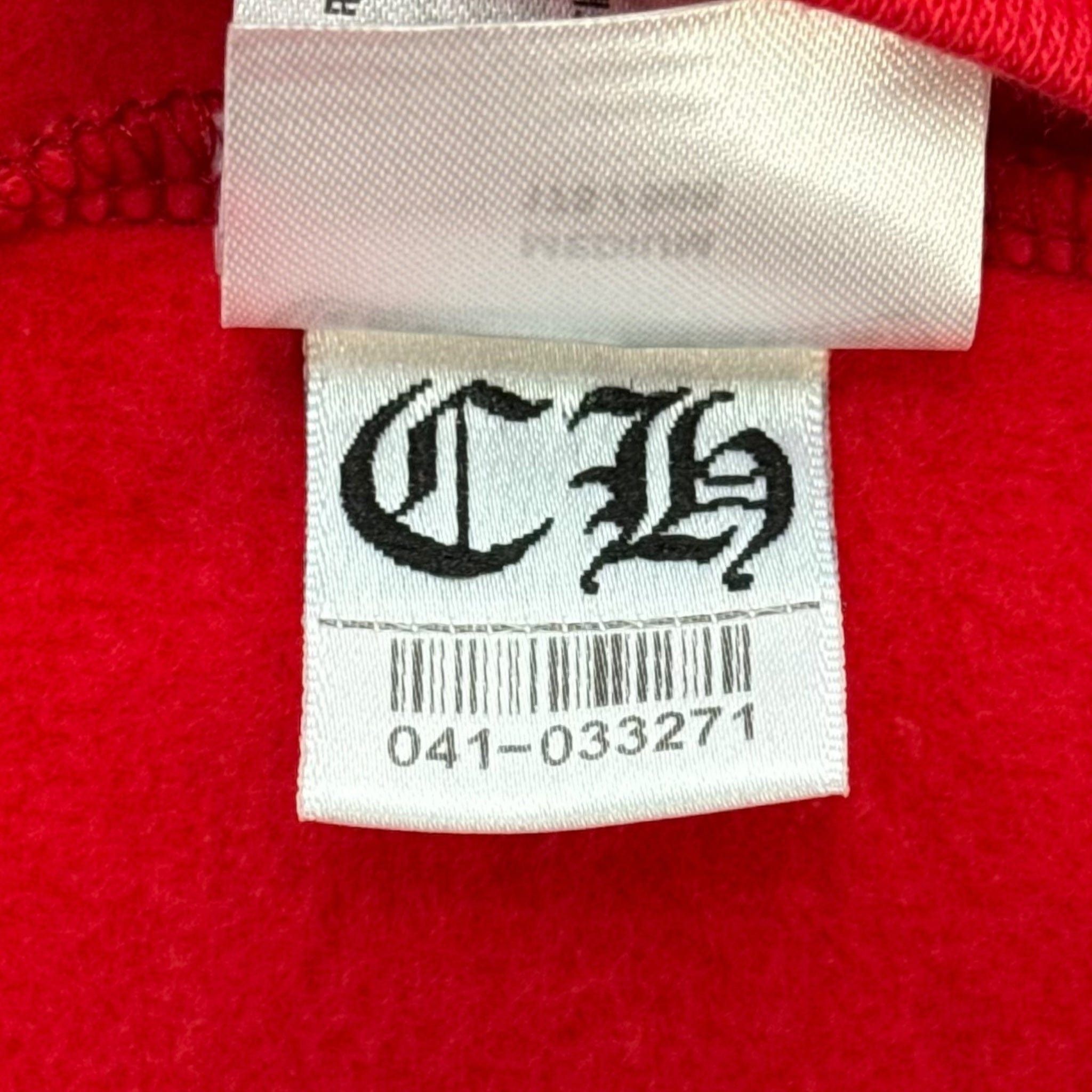 Chrome Hearts Scroll Logo Hooded Sweatshirt Red White Size US XS / EU 42 / 0 - 12 Thumbnail