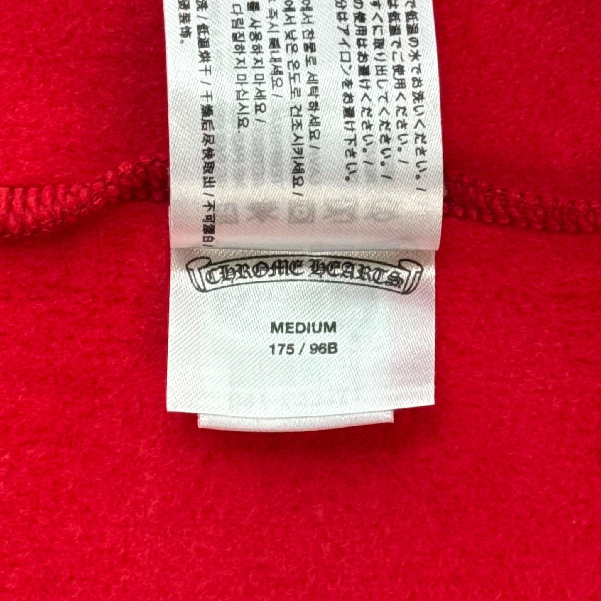 Chrome Hearts Scroll Logo Hooded Sweatshirt Red White Size US XS / EU 42 / 0 - 11 Thumbnail