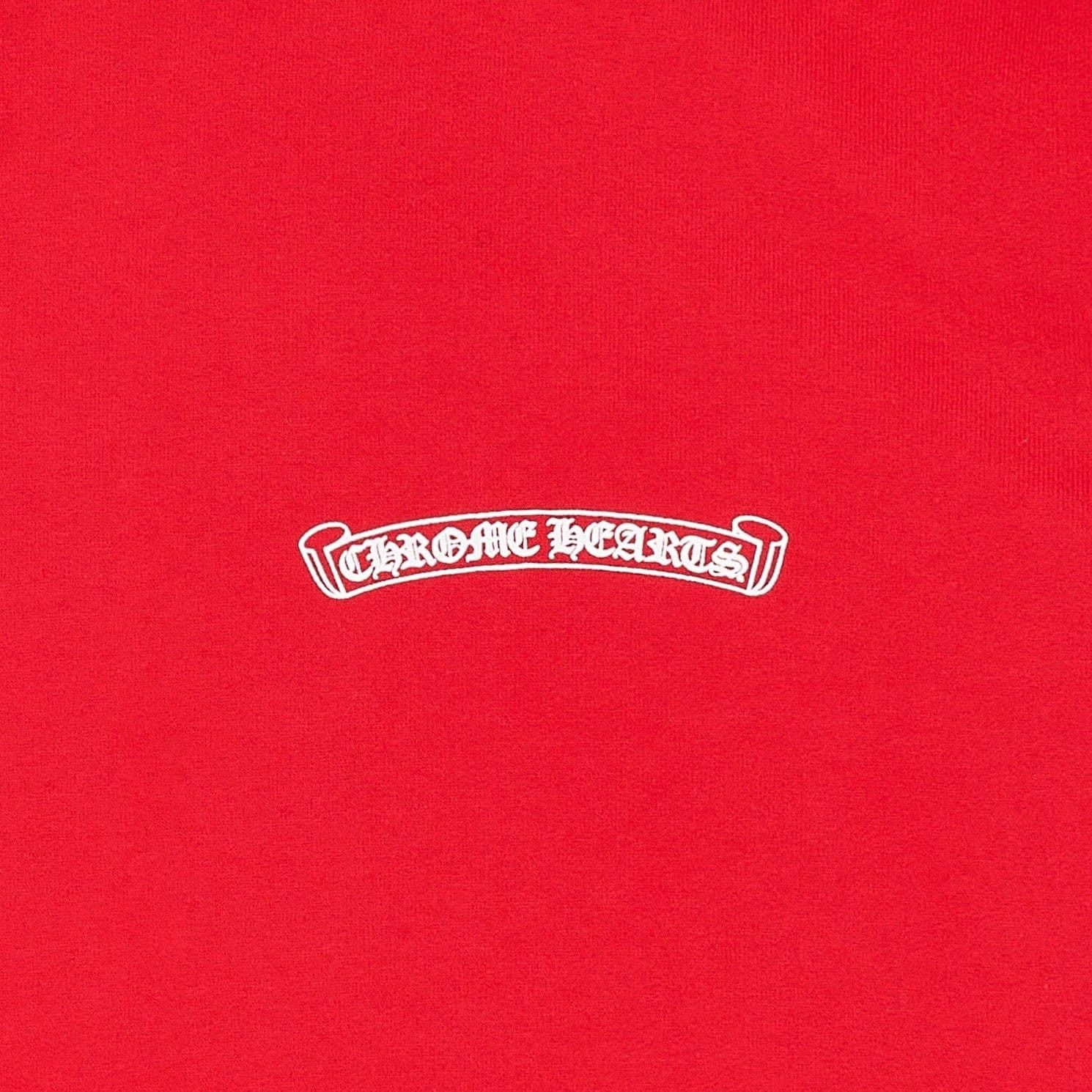 Chrome Hearts Scroll Logo Hooded Sweatshirt Red White Size US XS / EU 42 / 0 - 4 Thumbnail