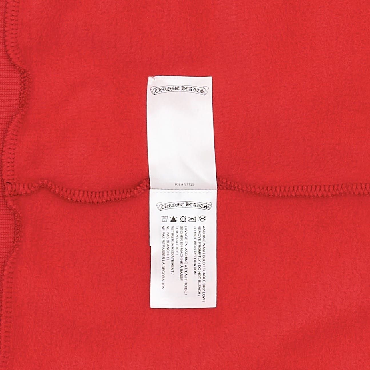 Chrome Hearts Scroll Logo Hooded Sweatshirt Red White Size US XS / EU 42 / 0 - 9 Thumbnail