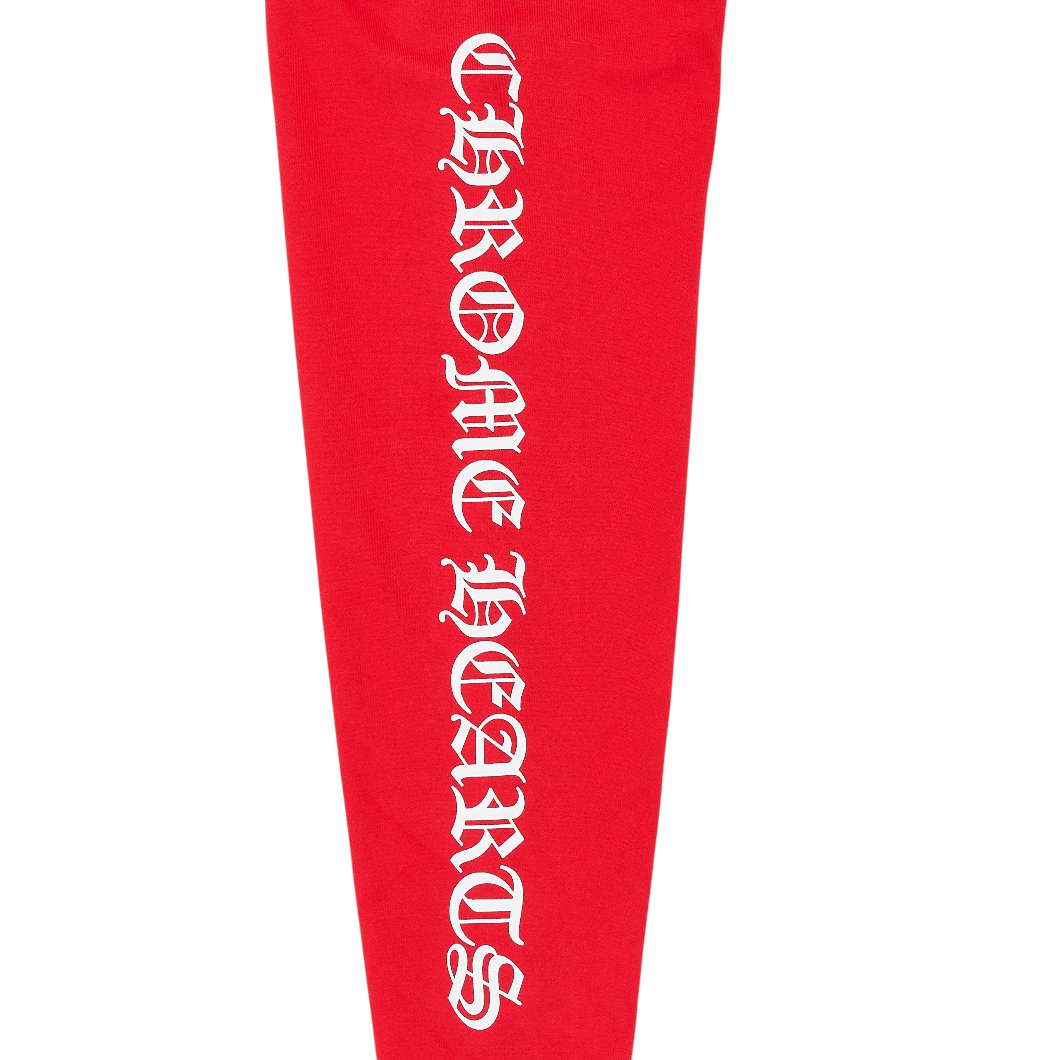 Chrome Hearts Scroll Logo Hooded Sweatshirt Red White Size US XS / EU 42 / 0 - 5 Thumbnail