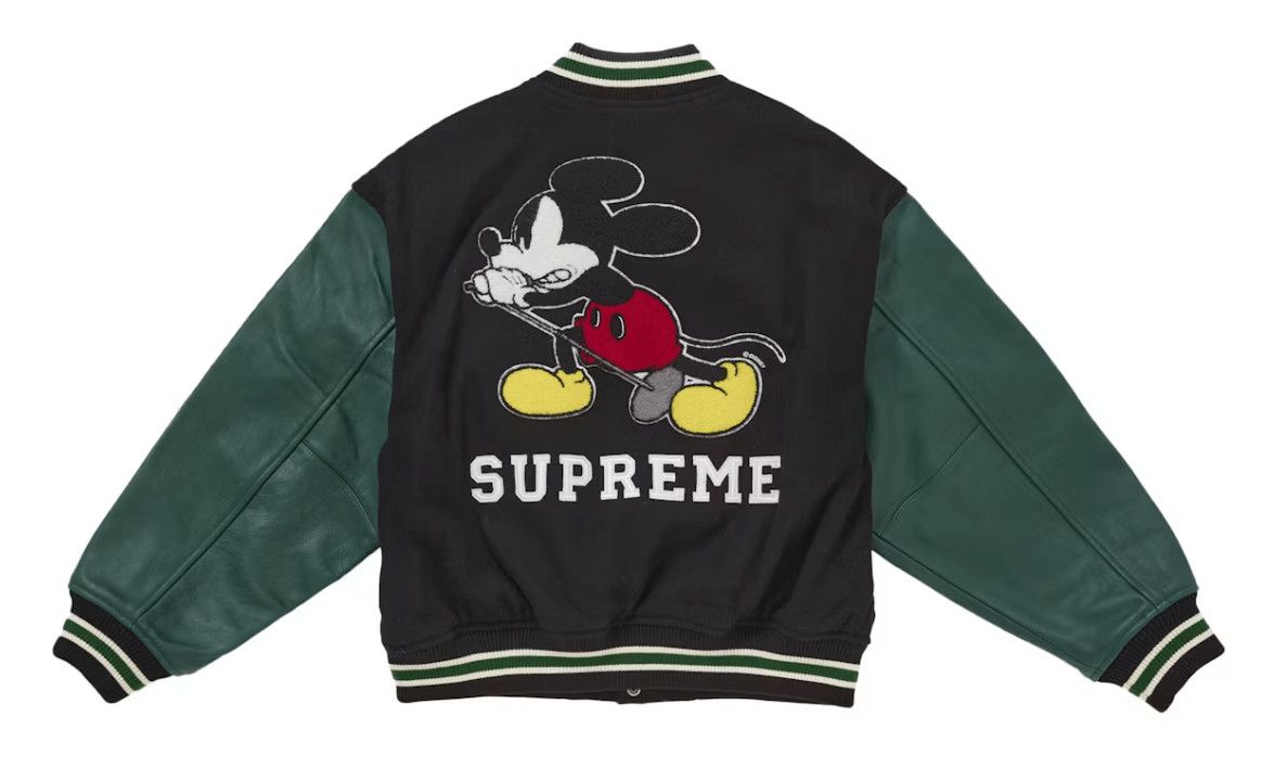 Supreme Number (N)ine Mickey Varsity Jacket Black Size US M / EU 48-50 / 2 - 3 Thumbnail