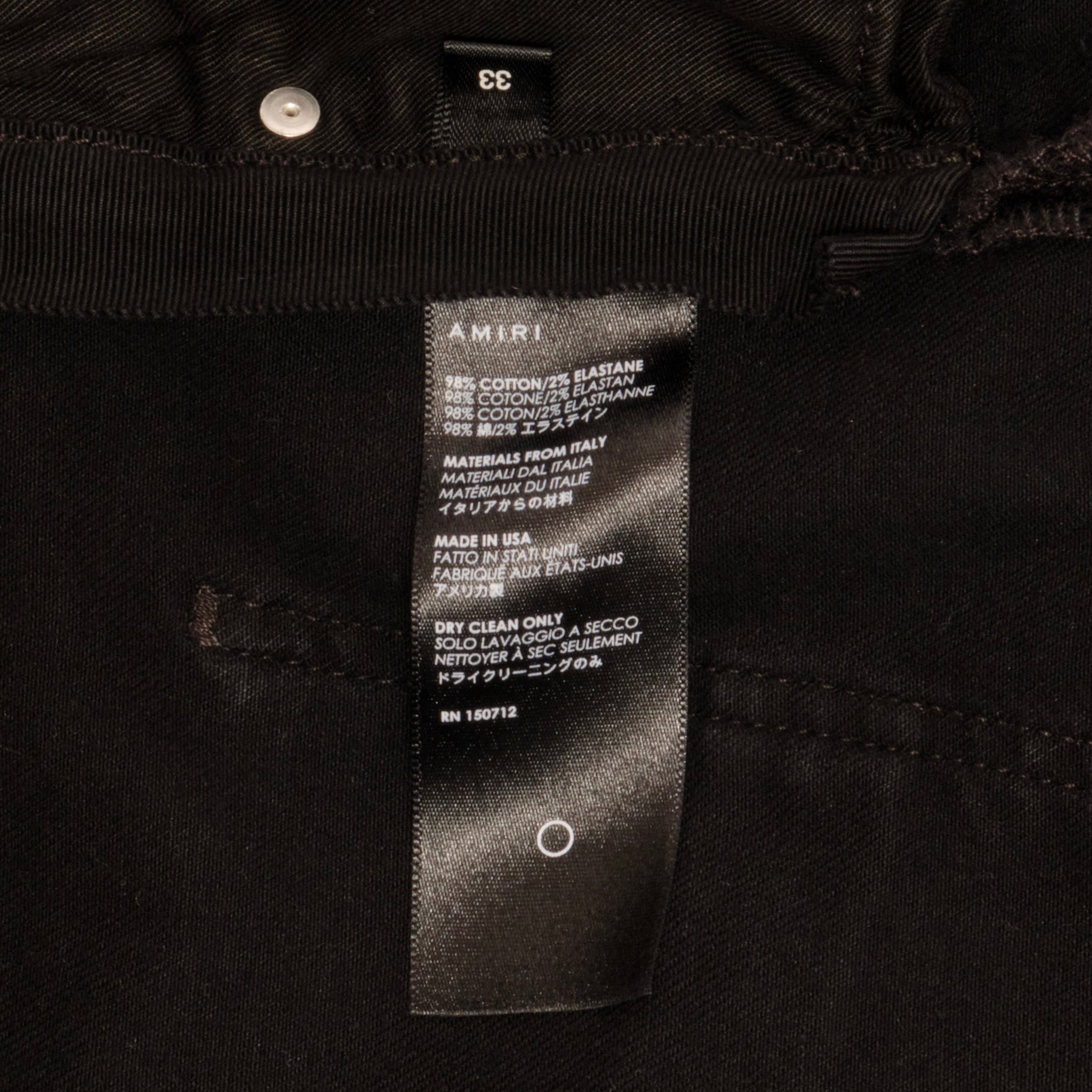 Amiri Amiri Art Patch Jeans Black (2017) Size US 33 - 7 Thumbnail