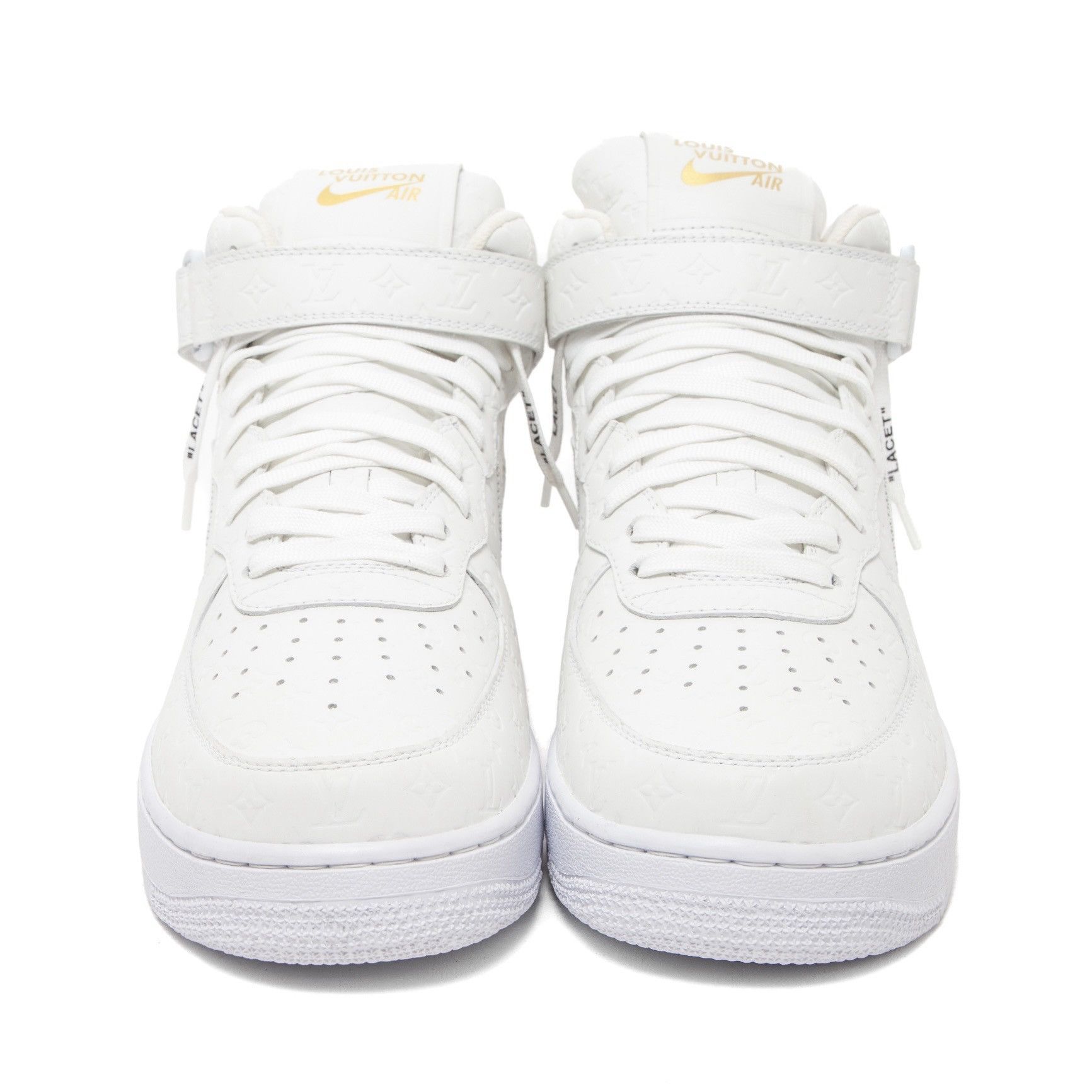 Louis Vuitton Nike Air Force 1 Mid By Virgil Abloh White Size US 10.5 / EU 43-44 - 5 Thumbnail
