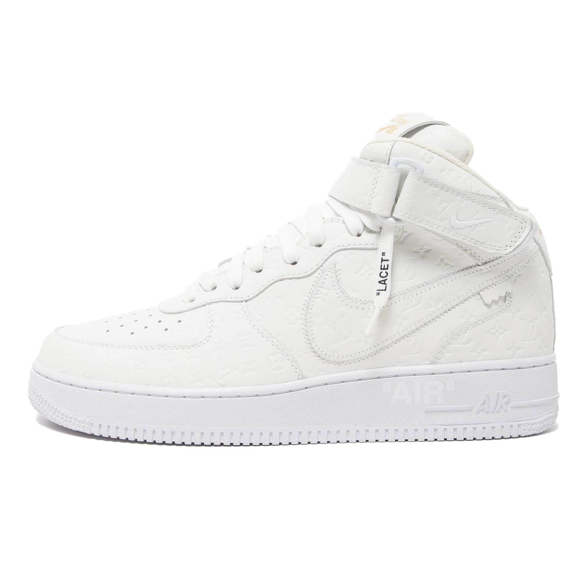 Louis Vuitton Nike Air Force 1 Mid By Virgil Abloh White Size US 10.5 / EU 43-44 - 2 Thumbnail