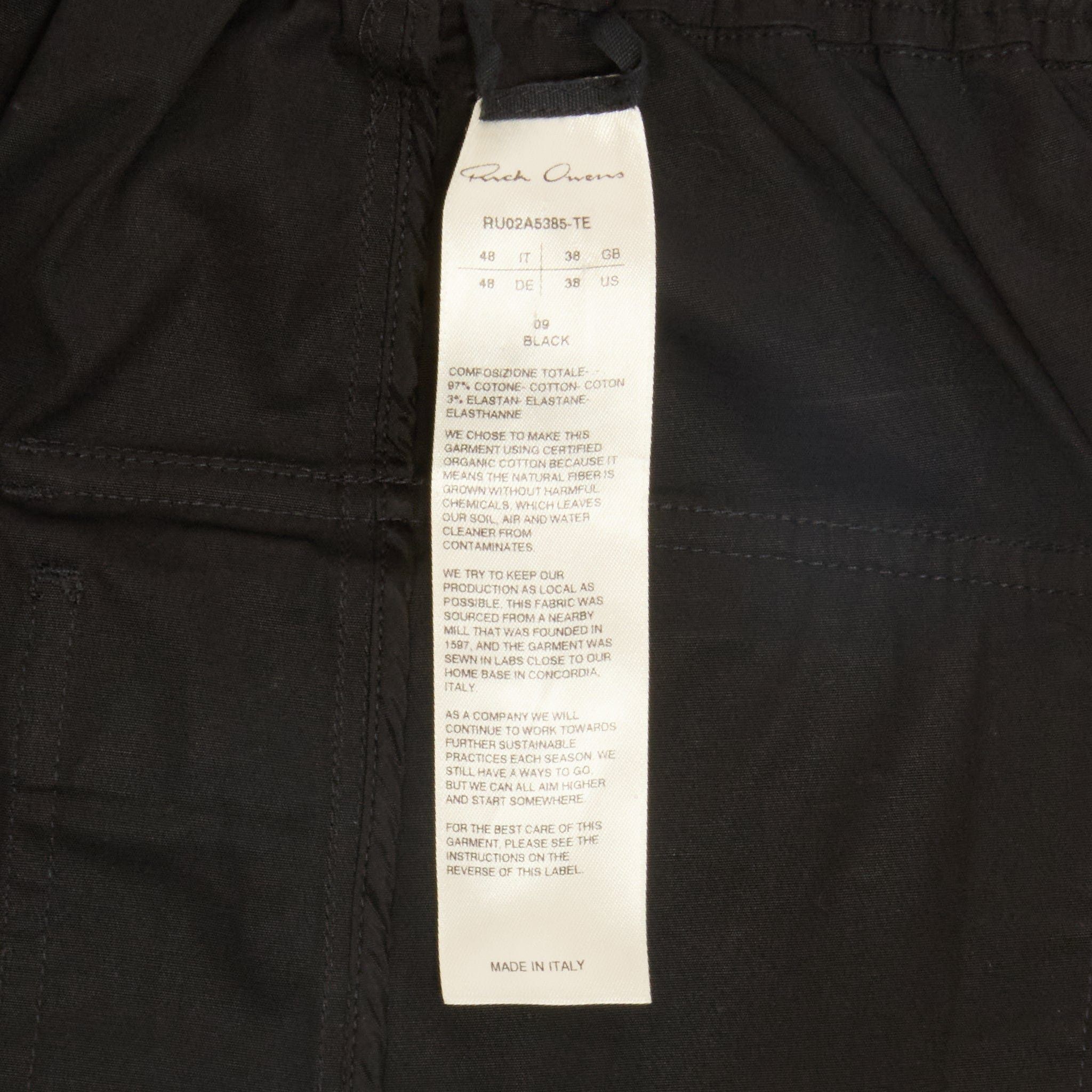 Rick Owens Classic Cropped Cargo Pants Black Size US 33 - 4 Thumbnail