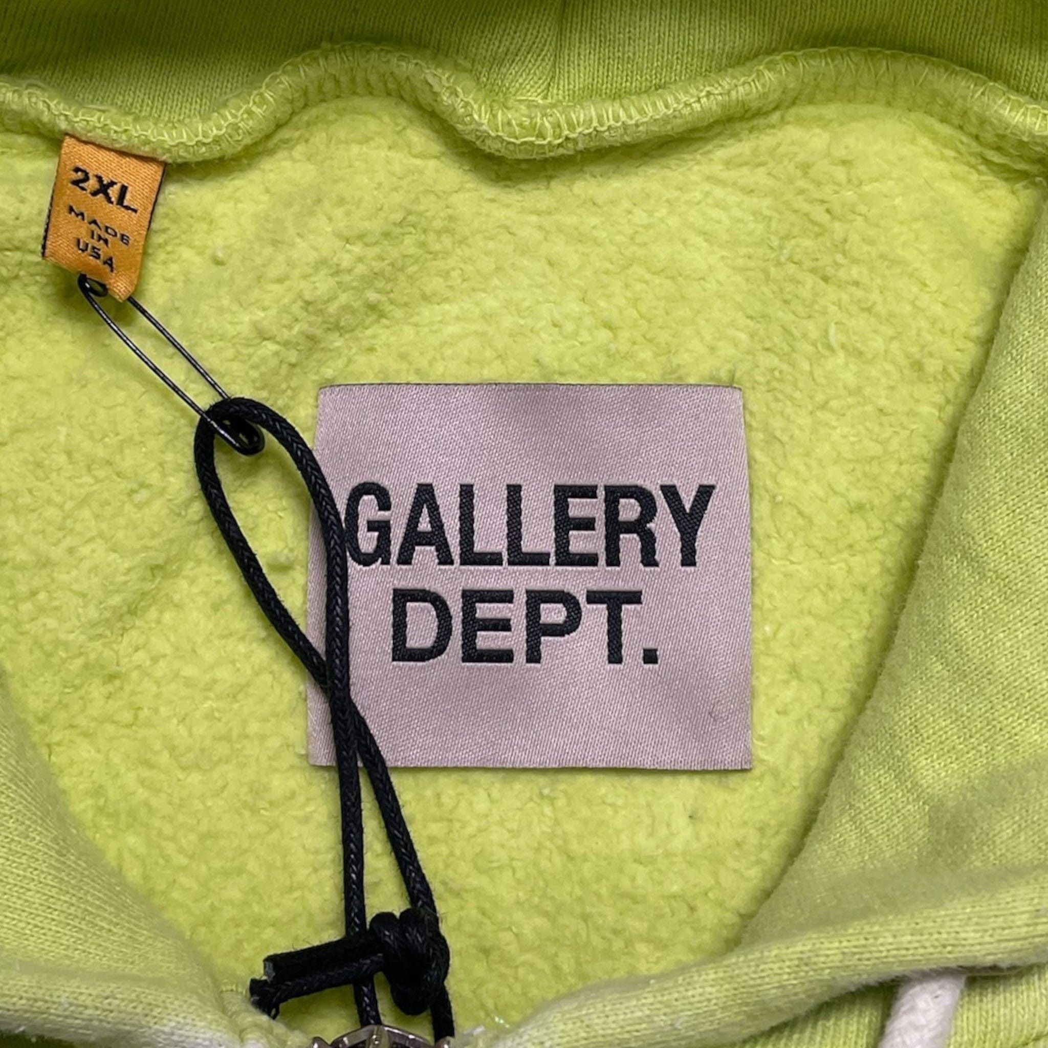 Gallery Dept. Gallery Department French Logo Zip Up Hooded Sweatshirt Lime Size US XL / EU 56 / 4 - 4 Thumbnail