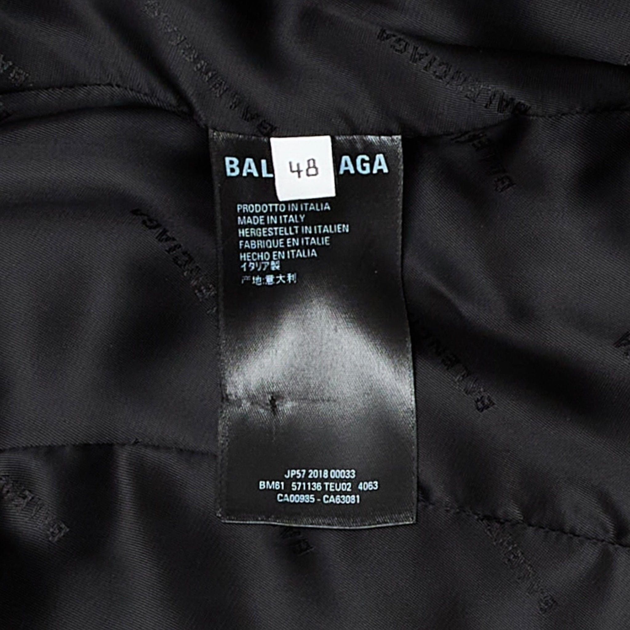 Balenciaga Padded Peacoat Navy Blue Black Size US L / EU 52-54 / 3 - 5 Thumbnail