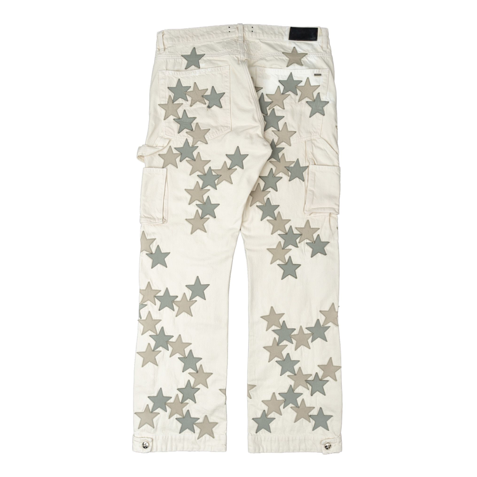 Amiri Amiri x Chemist Leather Star Patch Carpenter Pants Alabaster Size US 34 / EU 50 - 2 Thumbnail