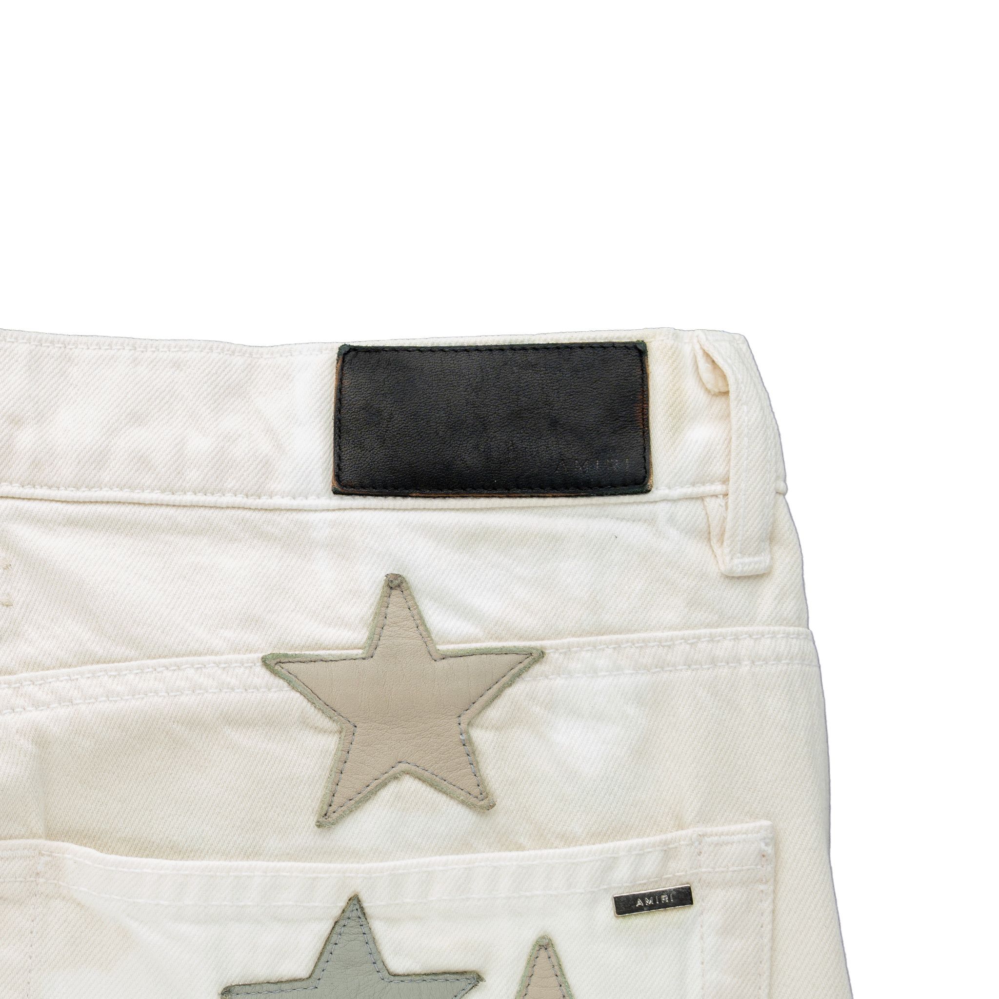 Amiri Amiri x Chemist Leather Star Patch Carpenter Pants Alabaster Size US 34 / EU 50 - 5 Thumbnail