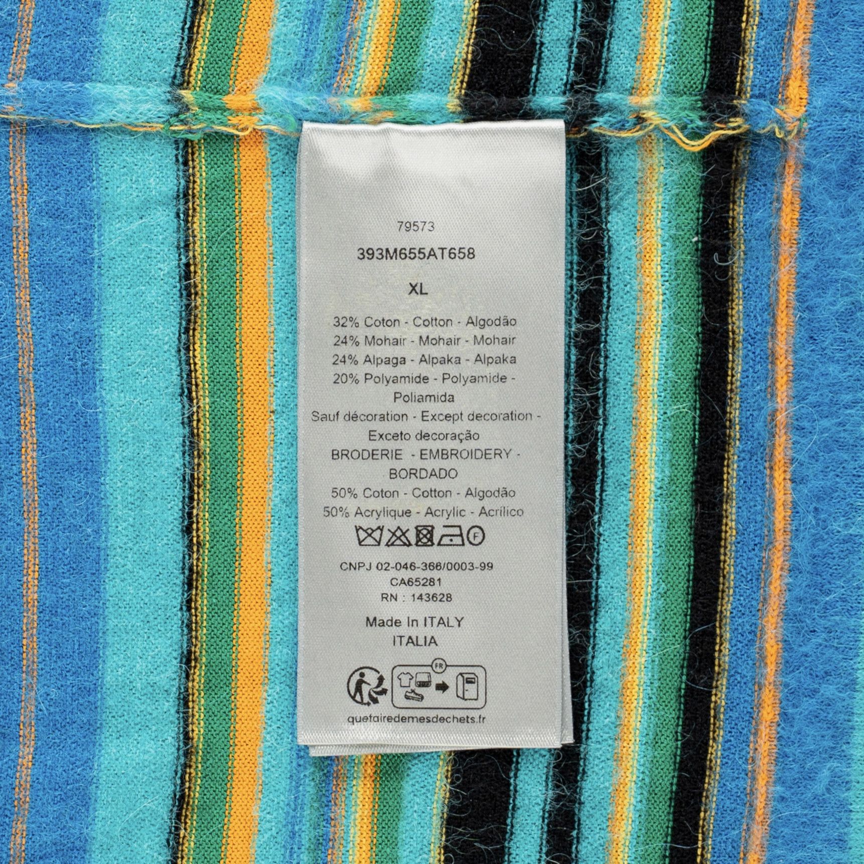 Dior Dior x Denim Tears Striped Embroidered Logo Crewneck Sweater Size US XL / EU 56 / 4 - 6 Thumbnail