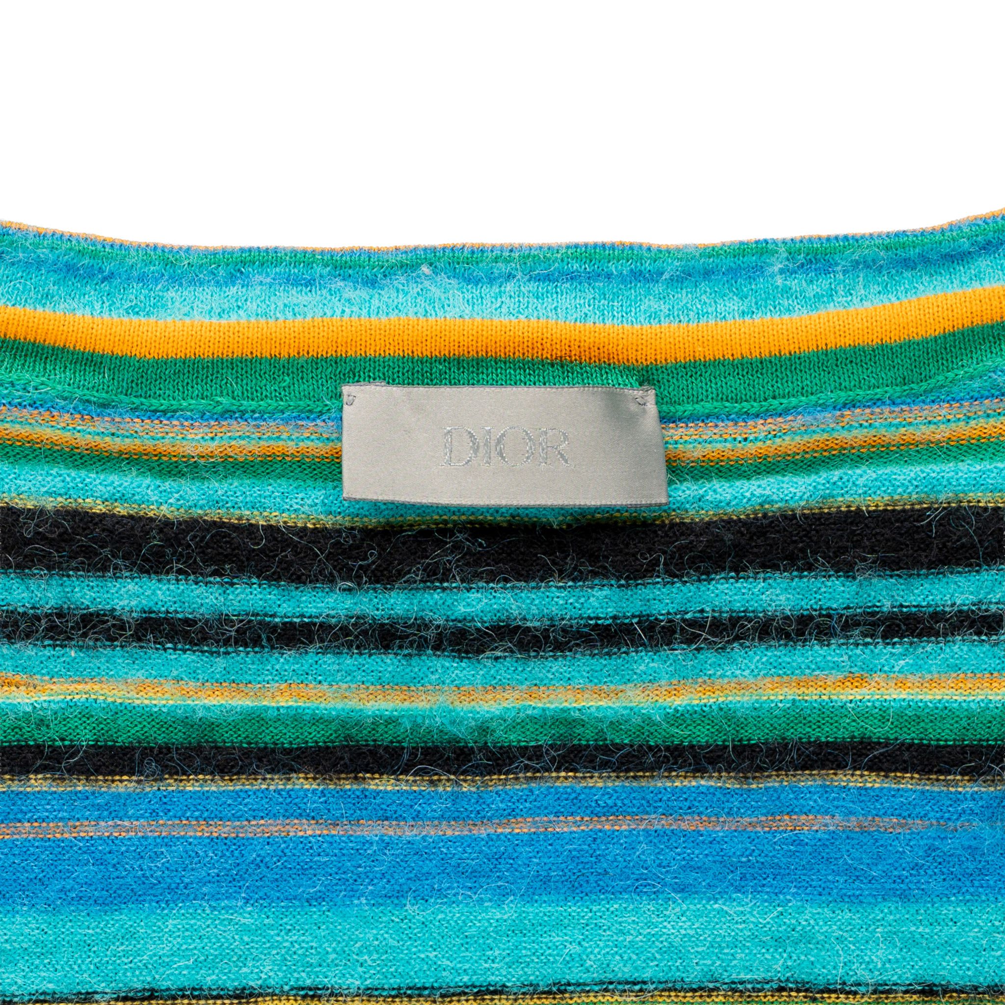Dior Dior x Denim Tears Striped Embroidered Logo Crewneck Sweater Size US XL / EU 56 / 4 - 4 Thumbnail