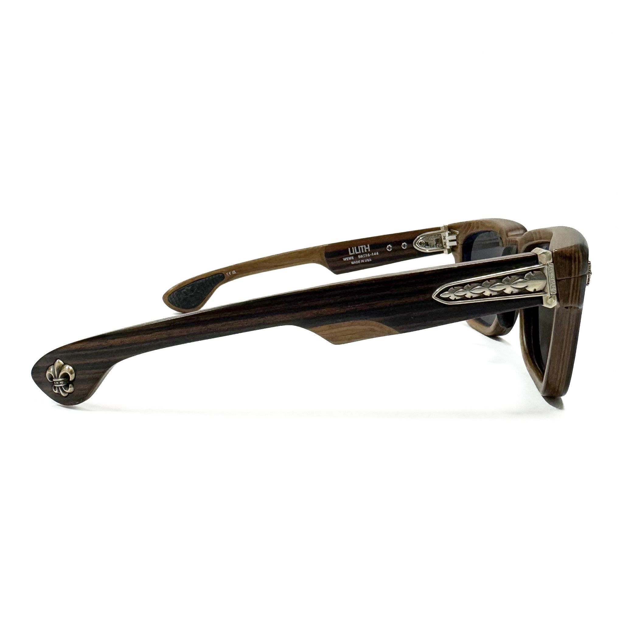 Chrome Hearts Lilith Wood Frame Sunglasses Brown Size ONE SIZE - 2 Thumbnail