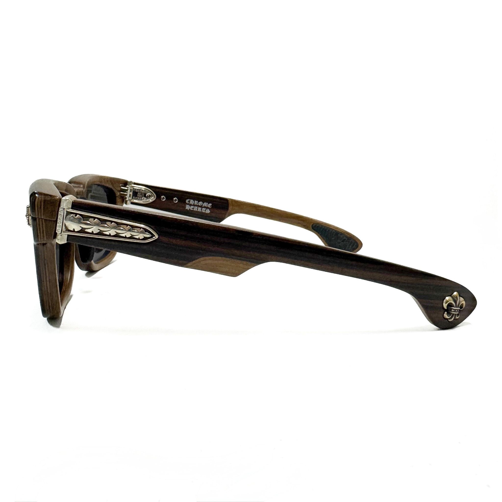 Chrome Hearts Lilith Wood Frame Sunglasses Brown Size ONE SIZE - 4 Thumbnail