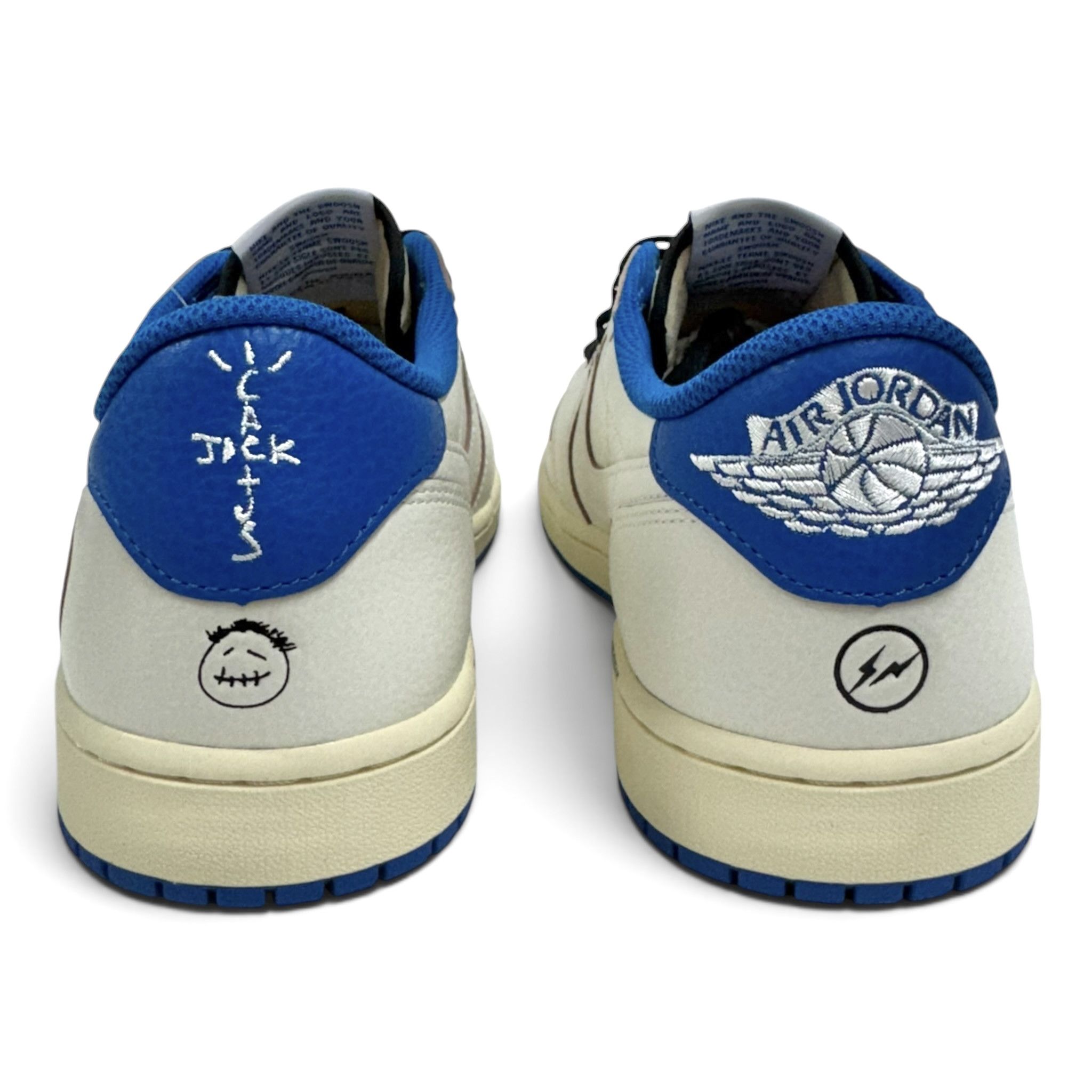 Nike 1 Retro Low OG SP Fragment x Travis Scott Sail Military Blu Size US 10.5 / EU 43-44 - 6 Thumbnail