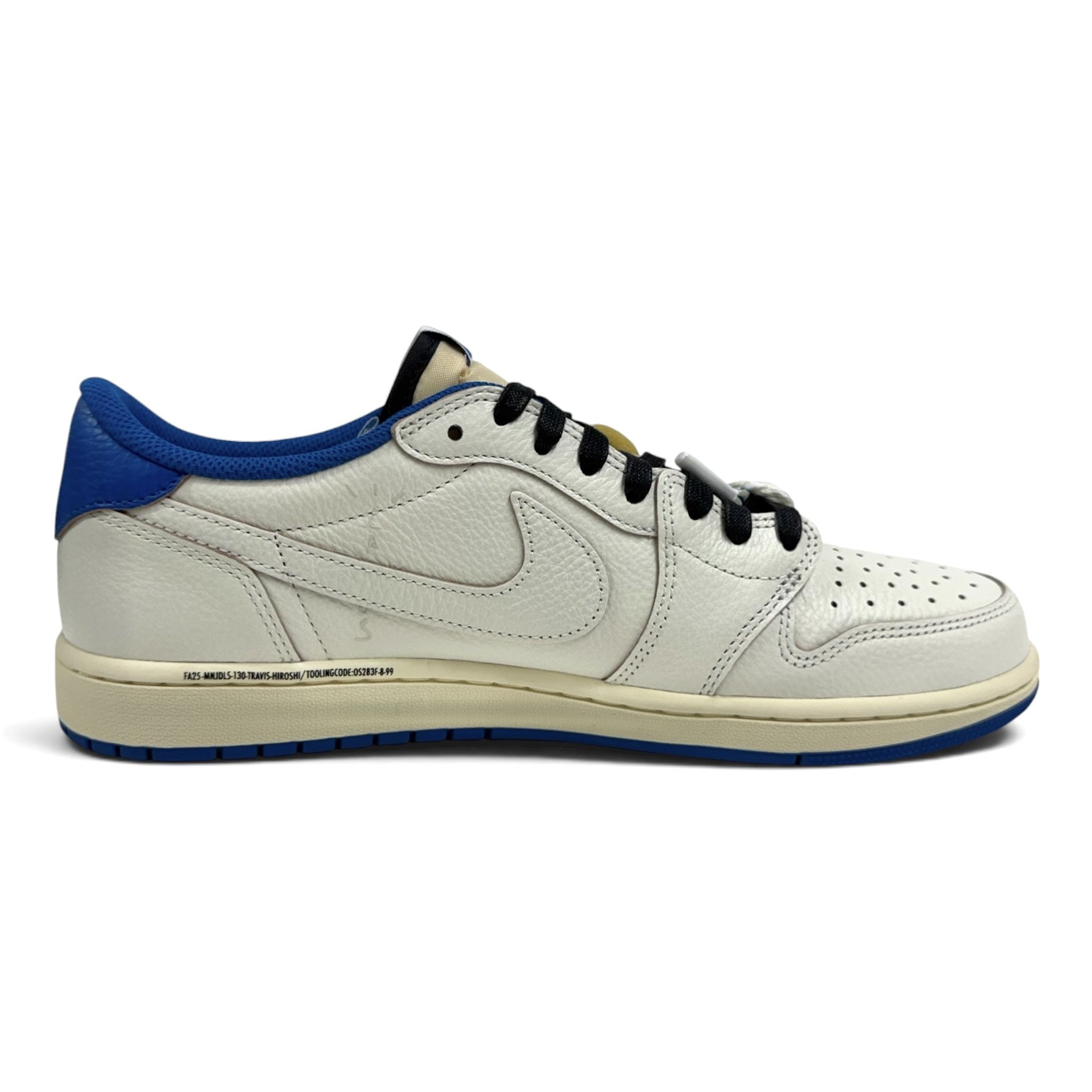 Nike 1 Retro Low OG SP Fragment x Travis Scott Sail Military Blu Size US 10.5 / EU 43-44 - 4 Thumbnail