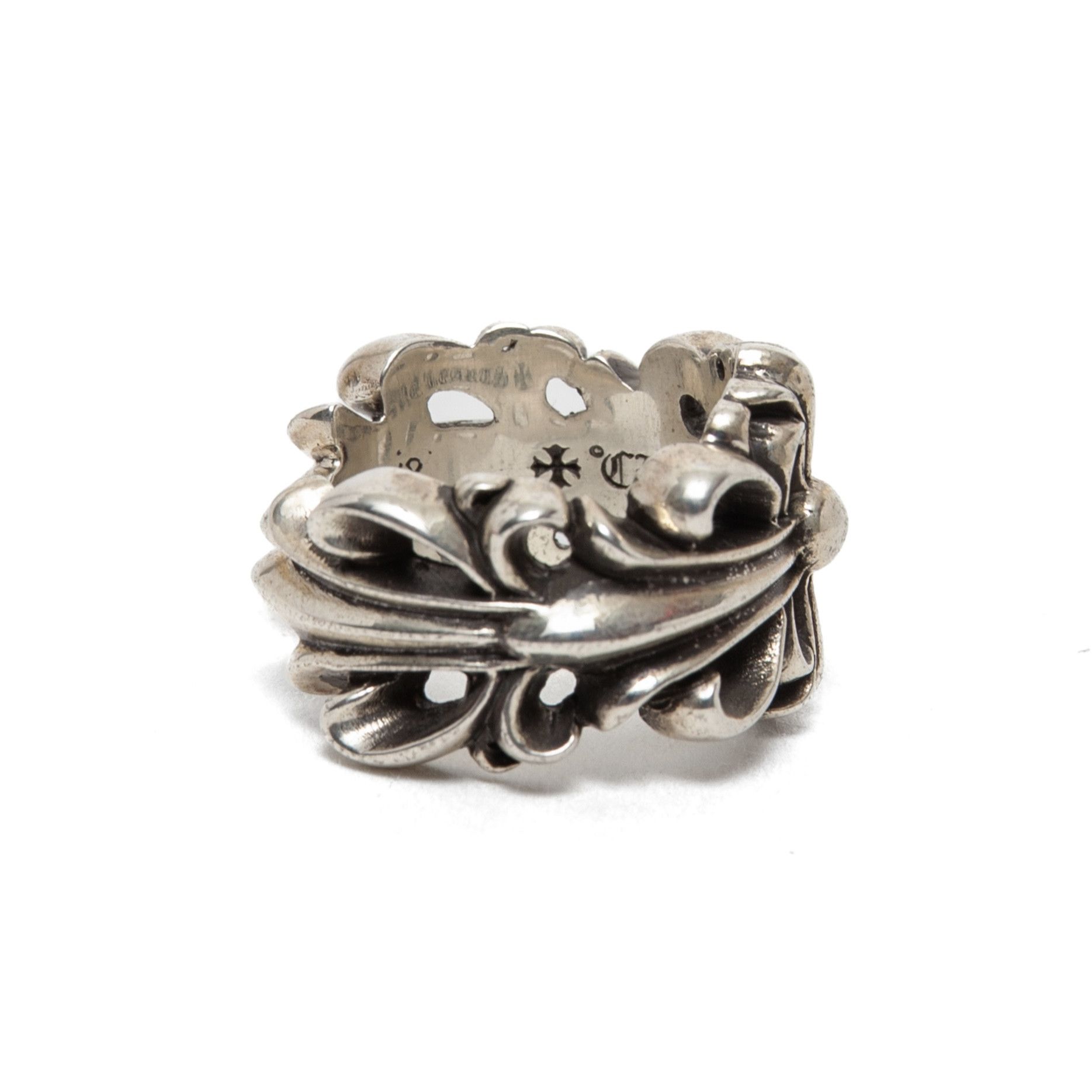 Chrome Hearts Double Floral Cross Ring (.925 Silver) Size ONE SIZE - 2 Thumbnail