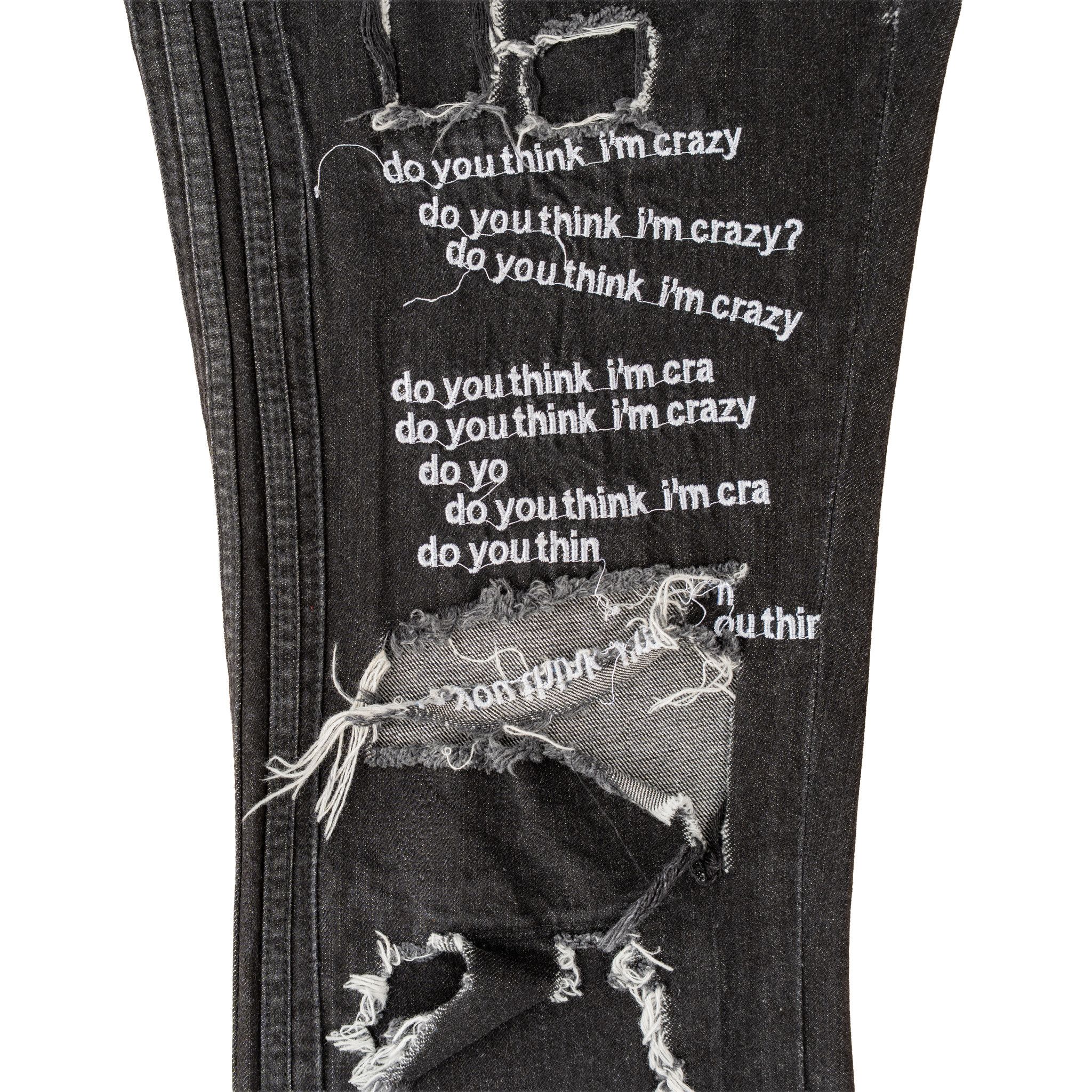 Who Decides War Do You Think Im Crazy Jeans White Black Size US 34 / EU 50 - 3 Thumbnail