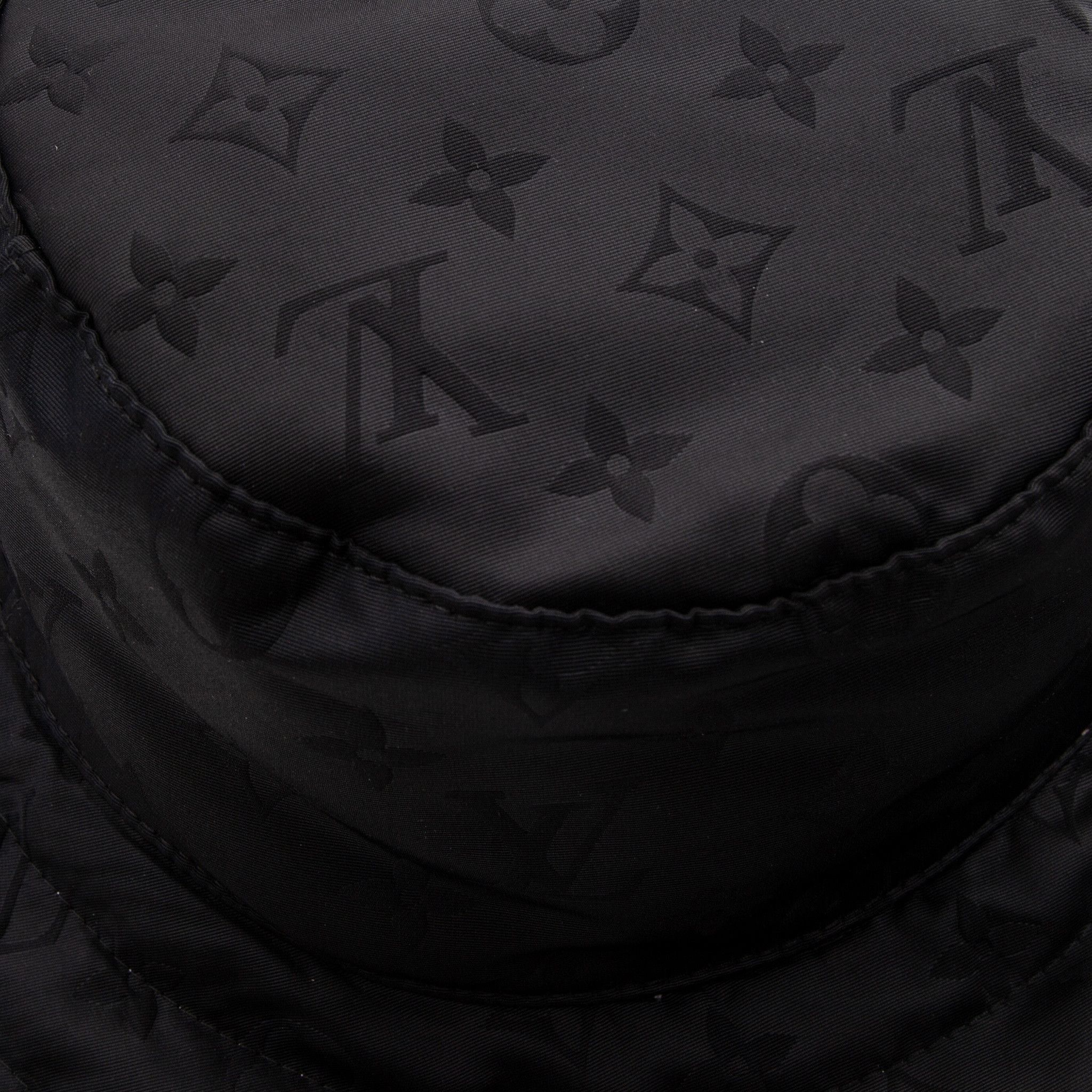 Louis Vuitton Padded Monogram Reversible Bucket Hat Black Grey Size ONE SIZE - 9 Thumbnail