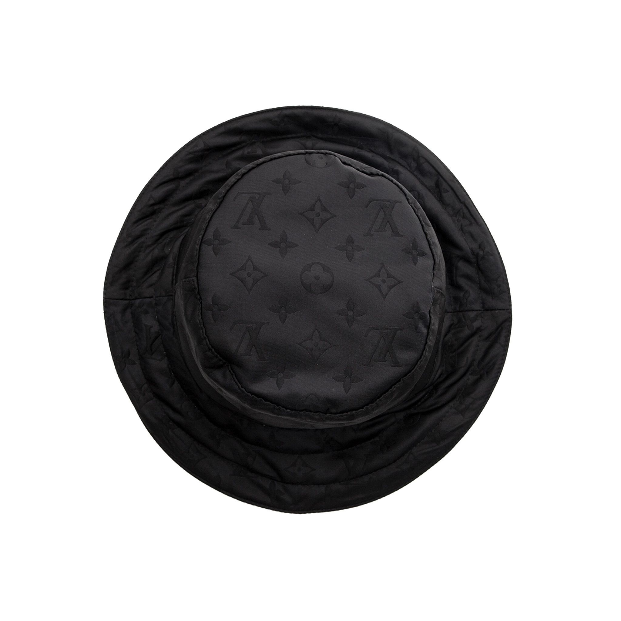 Louis Vuitton Padded Monogram Reversible Bucket Hat Black Grey Size ONE SIZE - 3 Thumbnail