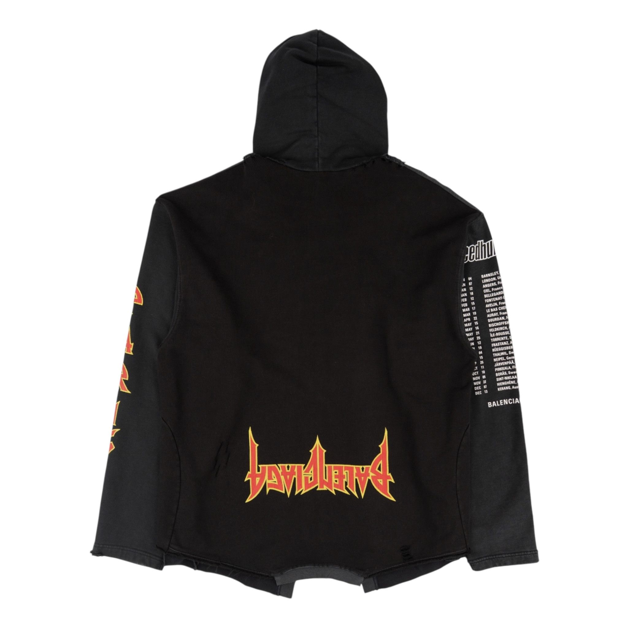 Balenciaga Speed Hunters Upside Down Hooded Sweatshirt Black Multi Size US M / EU 48-50 / 2 - 2 Thumbnail