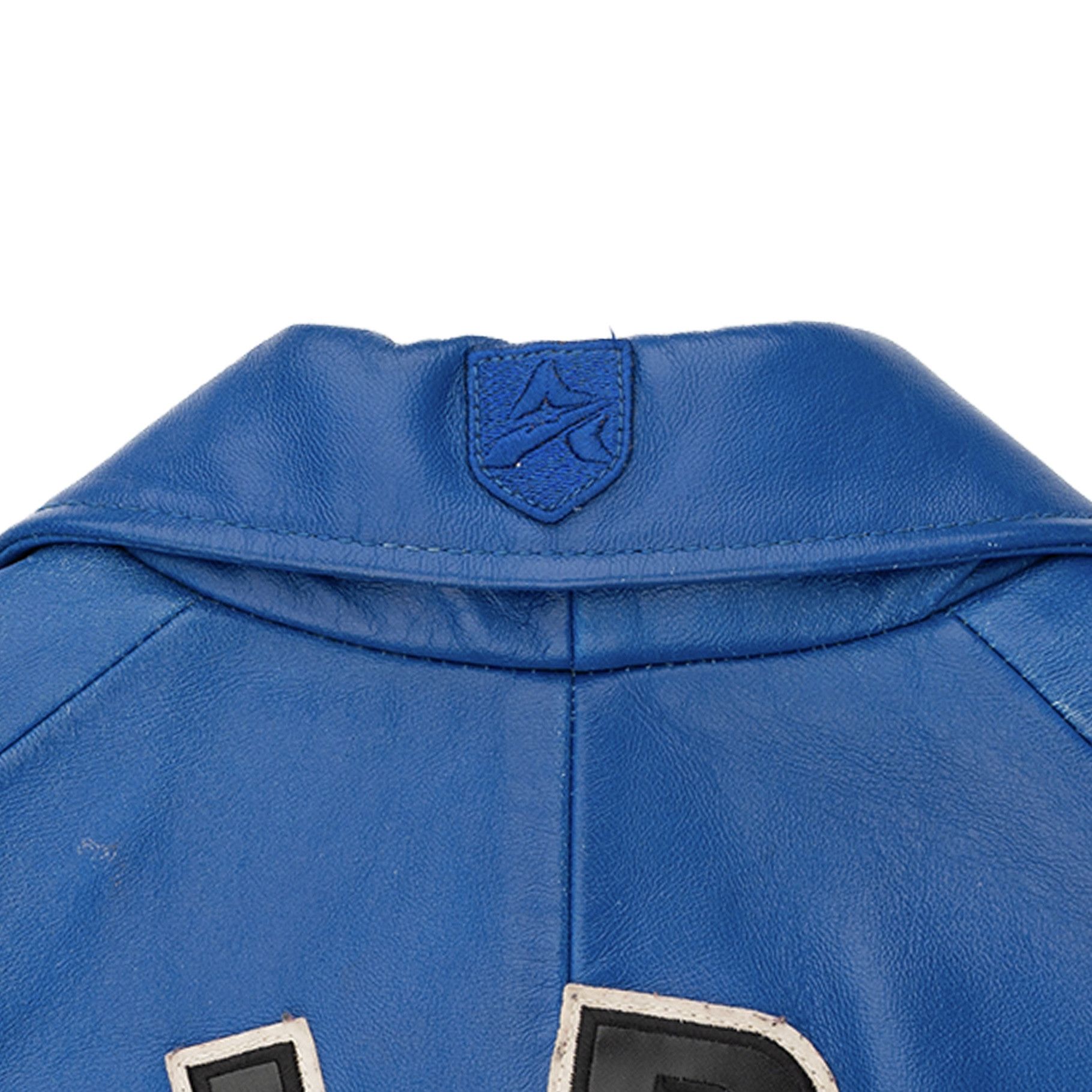 Avirex Icon Logo Leather Jacket Mazarine Blue Multi Size US L / EU 52-54 / 3 - 5 Thumbnail