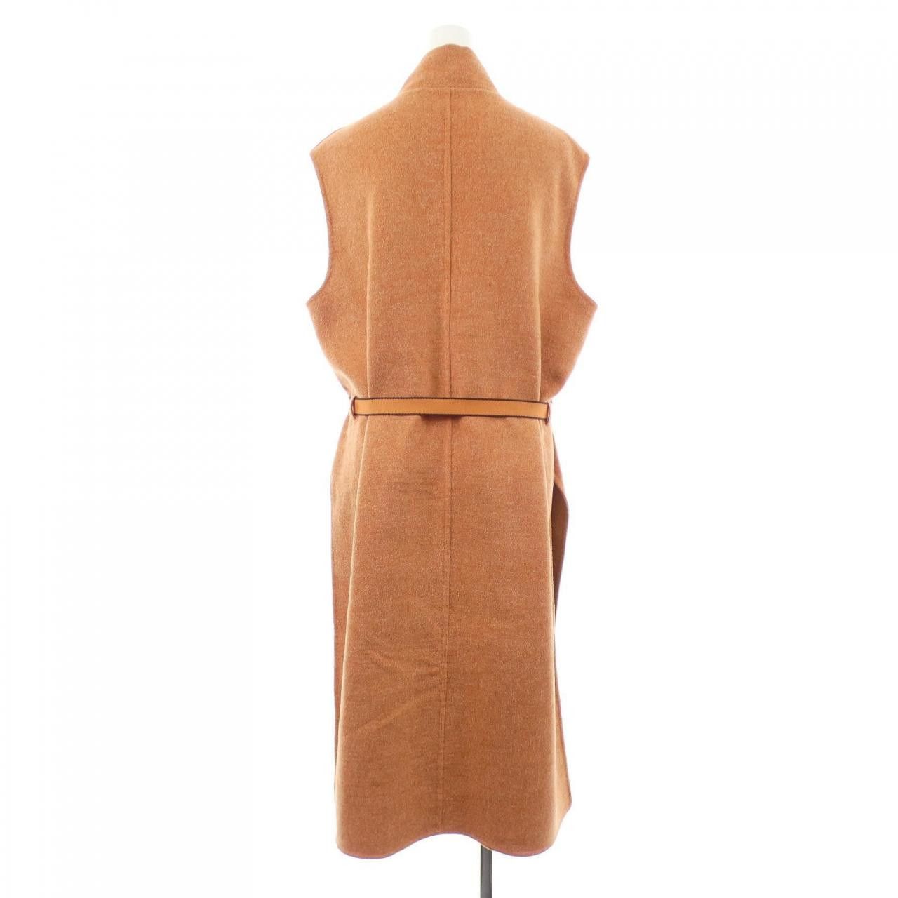 Hermes Hermes Hermes Cashmere Long Vest Textile Outerwear DUTY FREE for USA Size ONE SIZE - 2 Thumbnail