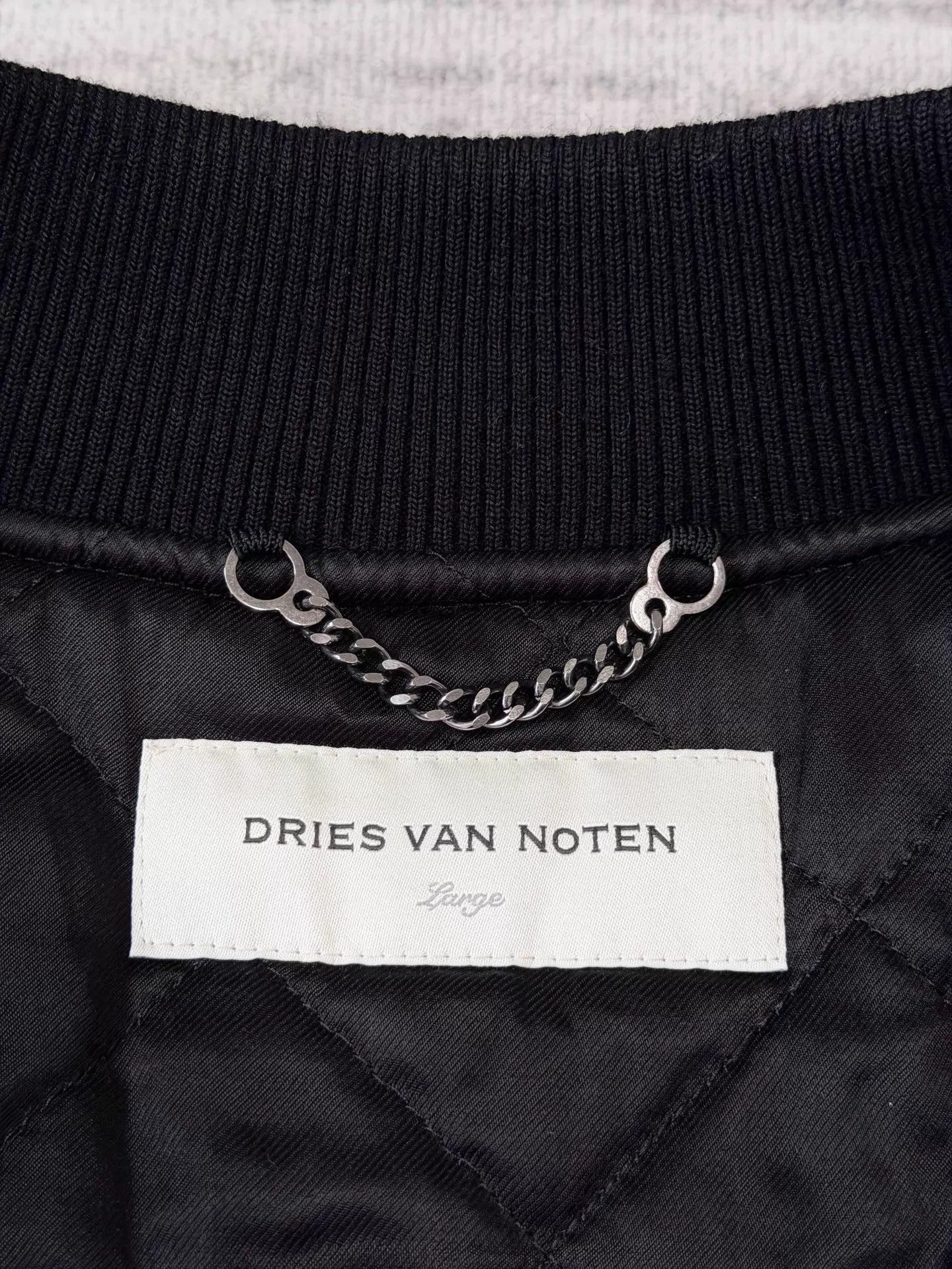 Dries Van Noten Silver Back Zip Cotton Bomber Jacket Size US L / EU 52-54 / 3 - 7 Thumbnail