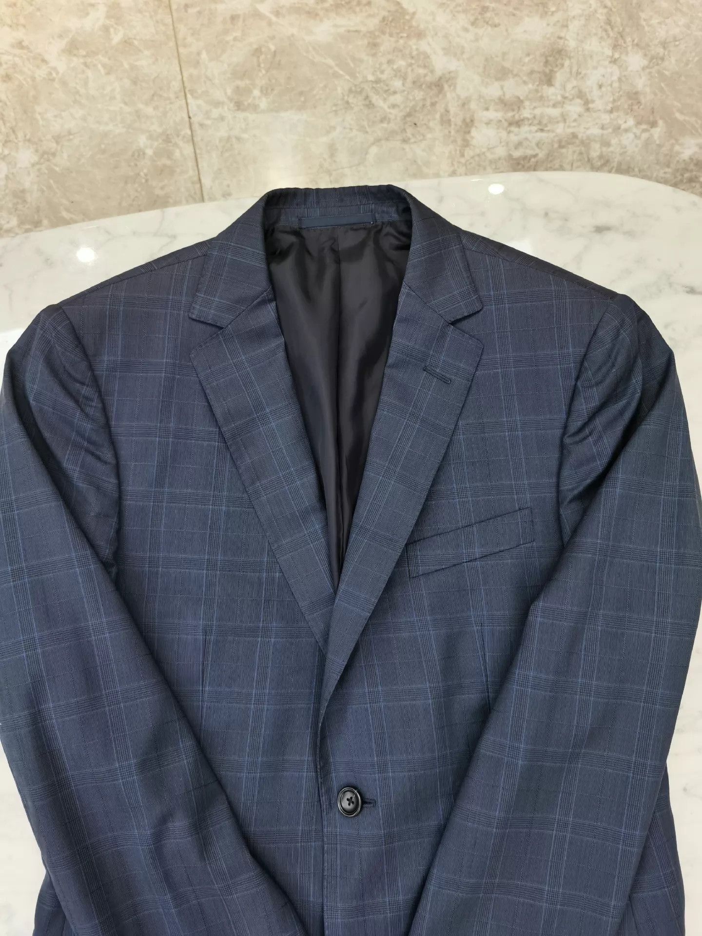 Z Zegna Stylish Blue Check Suit Jacket, Size 48 Size US M / EU 48-50 / 2 - 9 Thumbnail