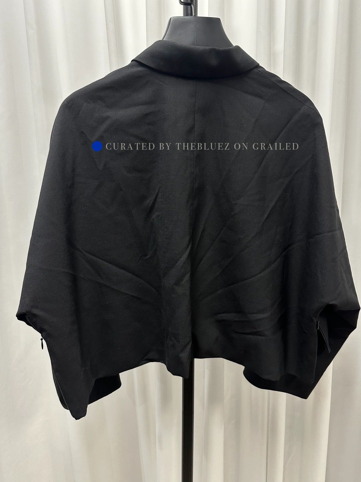 Yohji Yamamoto Wool Blend Oversized Jacket in Black Size US M / EU 48-50 / 2 - 5 Thumbnail