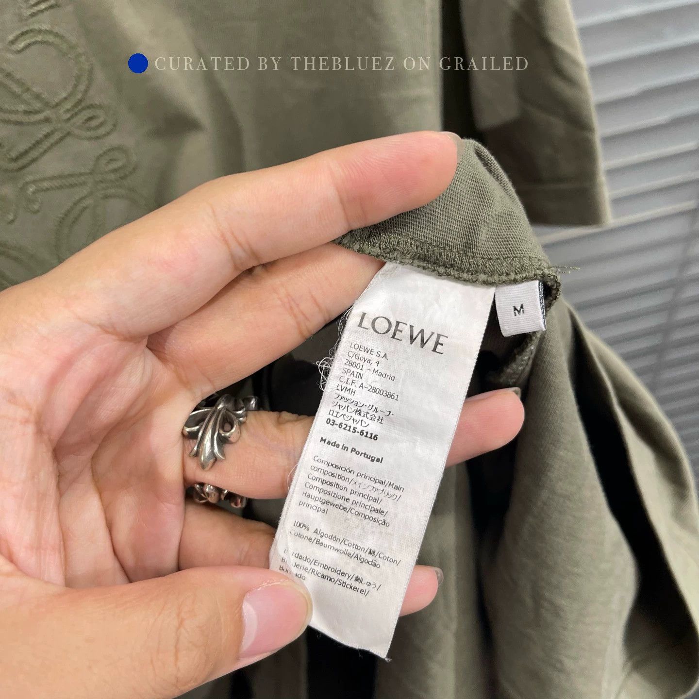 Loewe Embroidered Short Sleeve Tee in Green Size US M / EU 48-50 / 2 - 5 Thumbnail