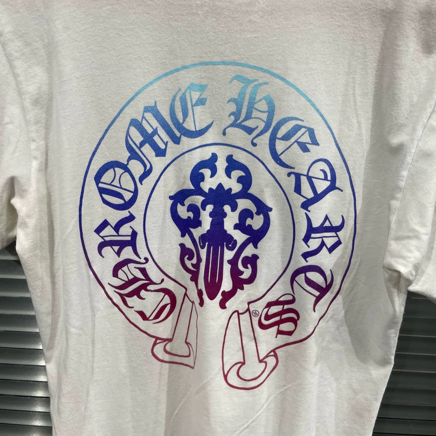 Chrome Hearts White Gradient Cross & Sword Tee Size US S / EU 44-46 / 1 - 6 Thumbnail