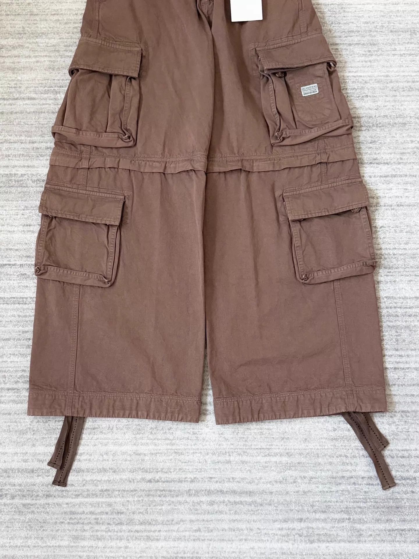 ERL Brown Removable Zip Cargo Shorts Size US 30 / EU 46 - 3 Thumbnail