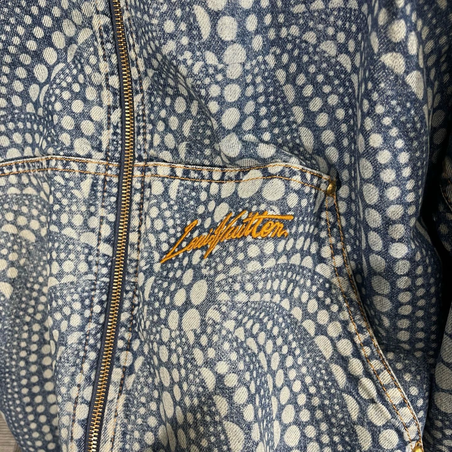 Louis Vuitton Polka Dot Zip Denim Jacket in Blue Size US L / EU 52-54 / 3 - 5 Thumbnail