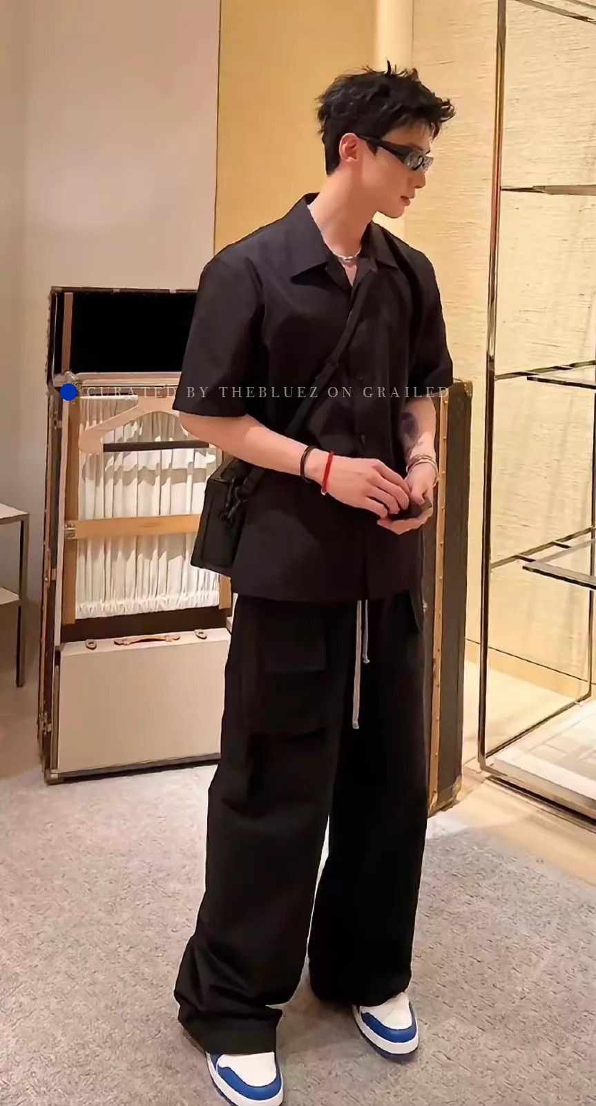 Rick Owens Double Ring Wide-Leg Trousers in Black Size US 32 / EU 48 - 9 Thumbnail
