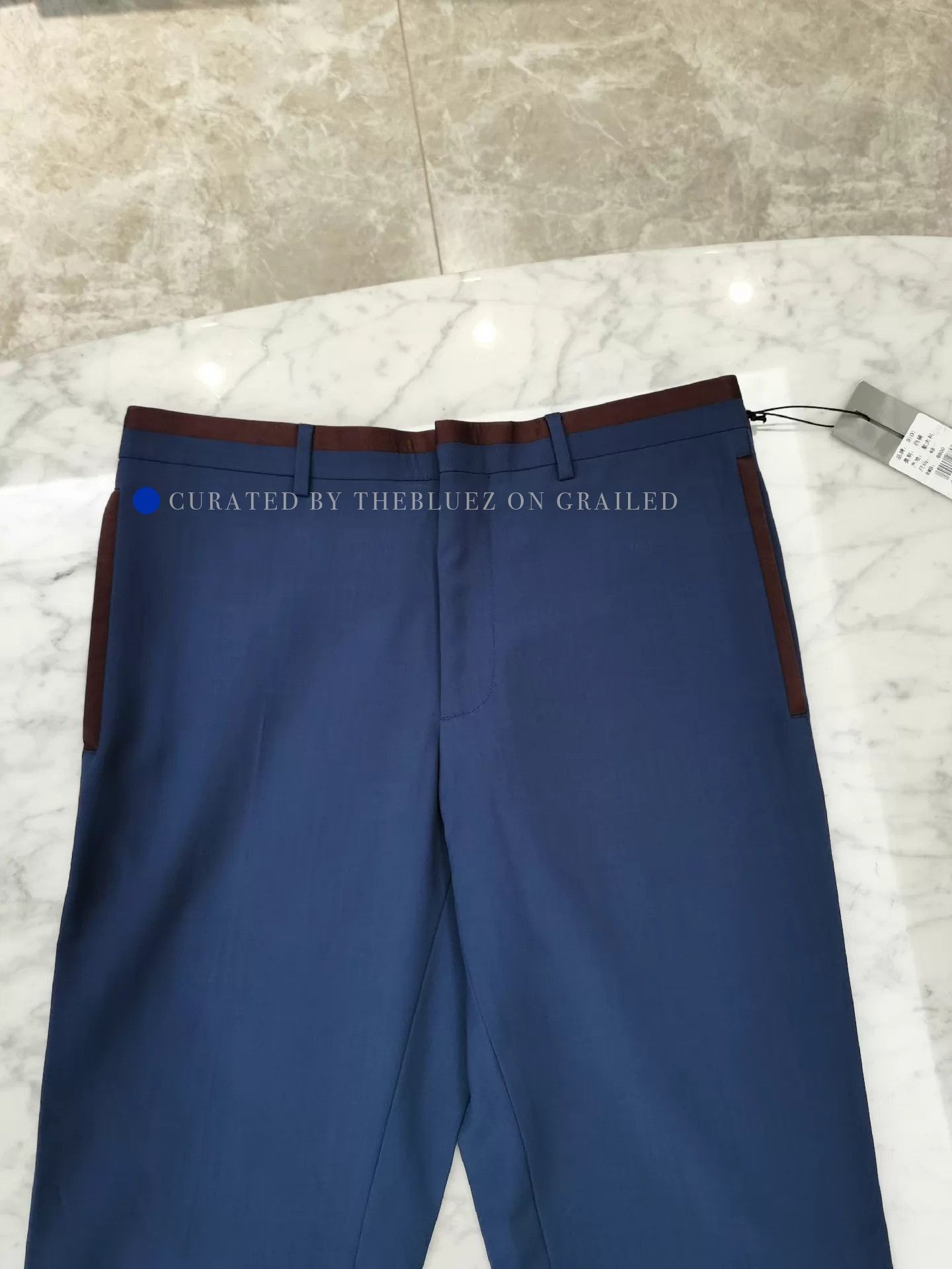 Dior Stylish Blue Wool-Mohair Blend Trousers Size US 32 / EU 48 - 3 Thumbnail