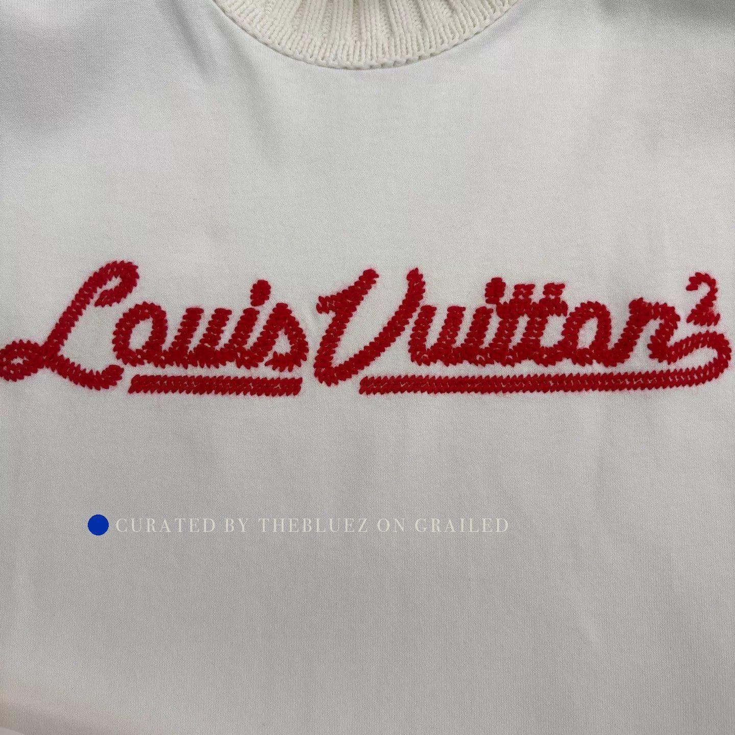 Louis Vuitton White & Red Knit Short-Sleeve Shirt Size US M / EU 48-50 / 2 - 3 Thumbnail