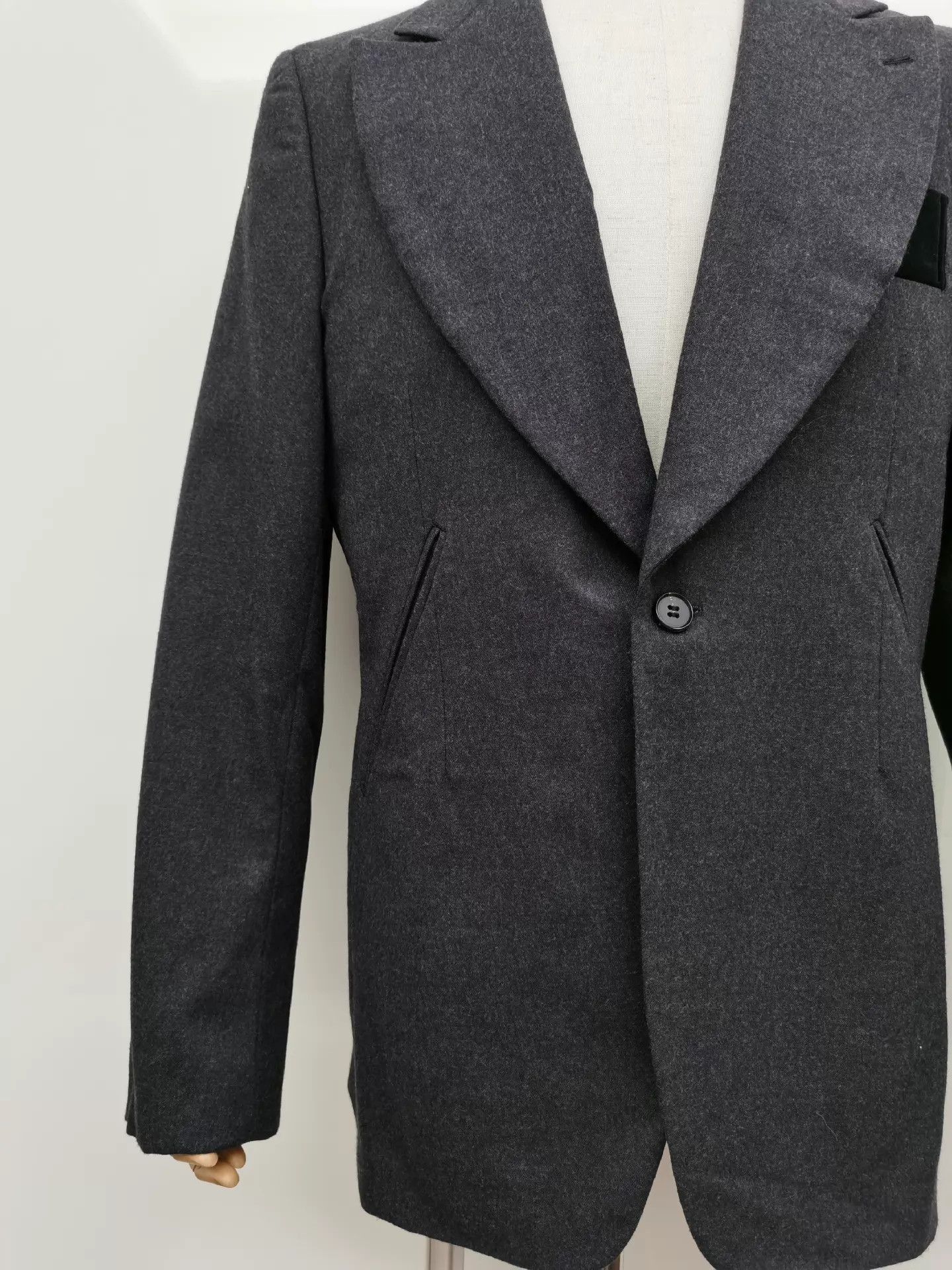 Comme des Garcons SHIRT Black Wool Suit with Peak Lapel Size US M / EU 48-50 / 2 - 4 Thumbnail