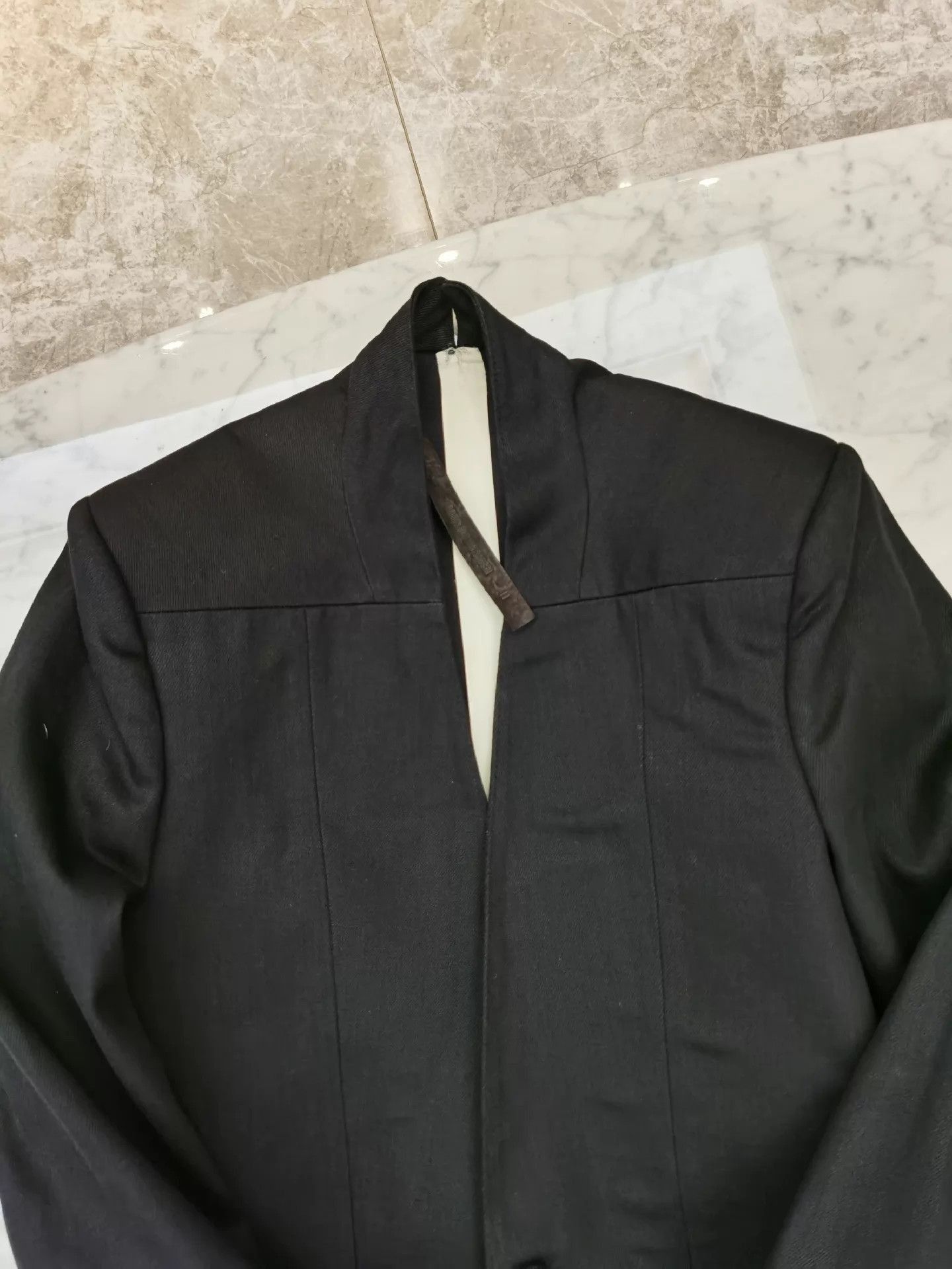 Boris Bidjan Saberi Sleek Black Blazer with Unique Structure Size US S / EU 44-46 / 1 - 9 Thumbnail