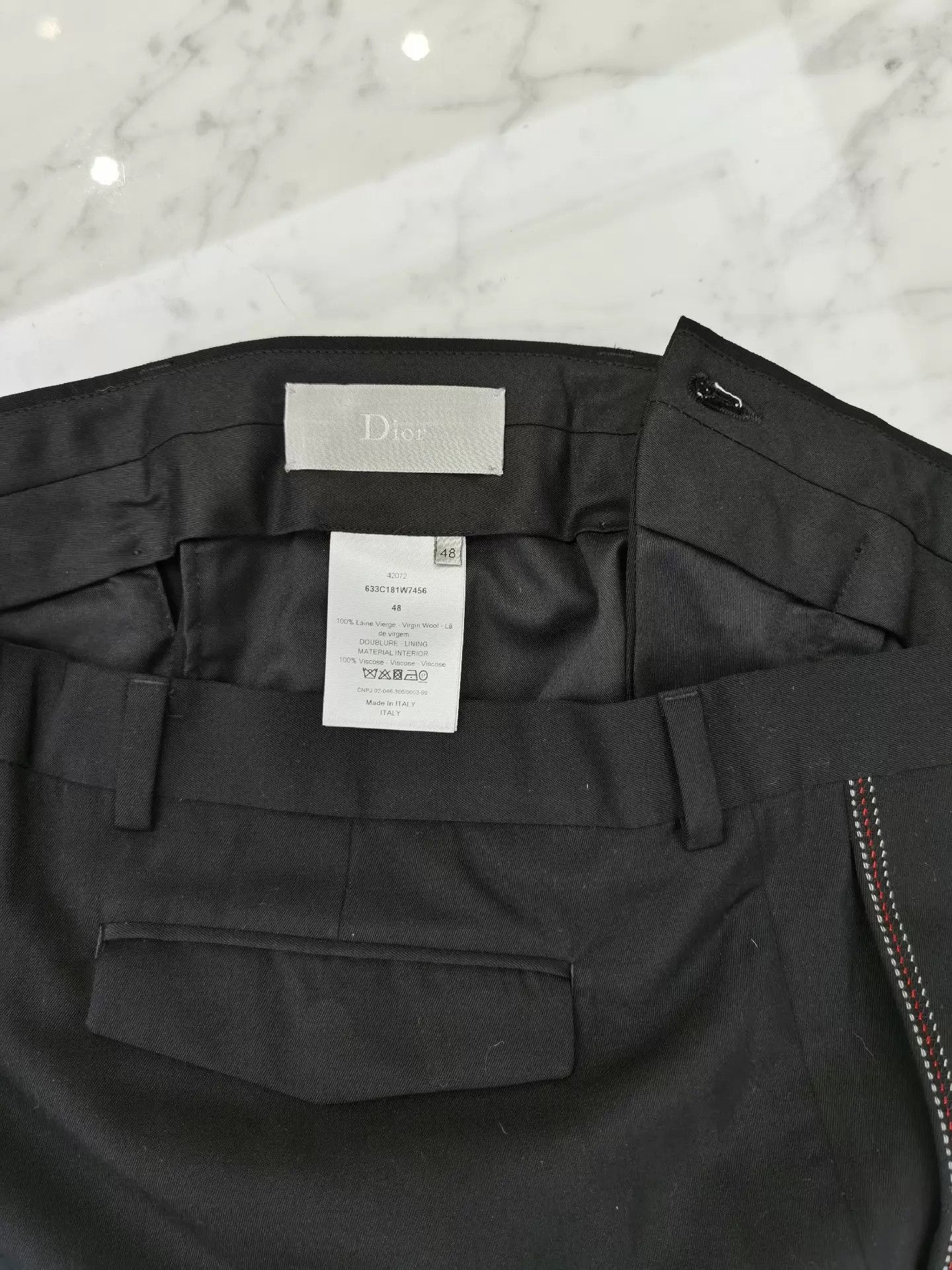 Dior Elegant Black Wool Suit, Size 48 Size US M / EU 48-50 / 2 - 8 Thumbnail