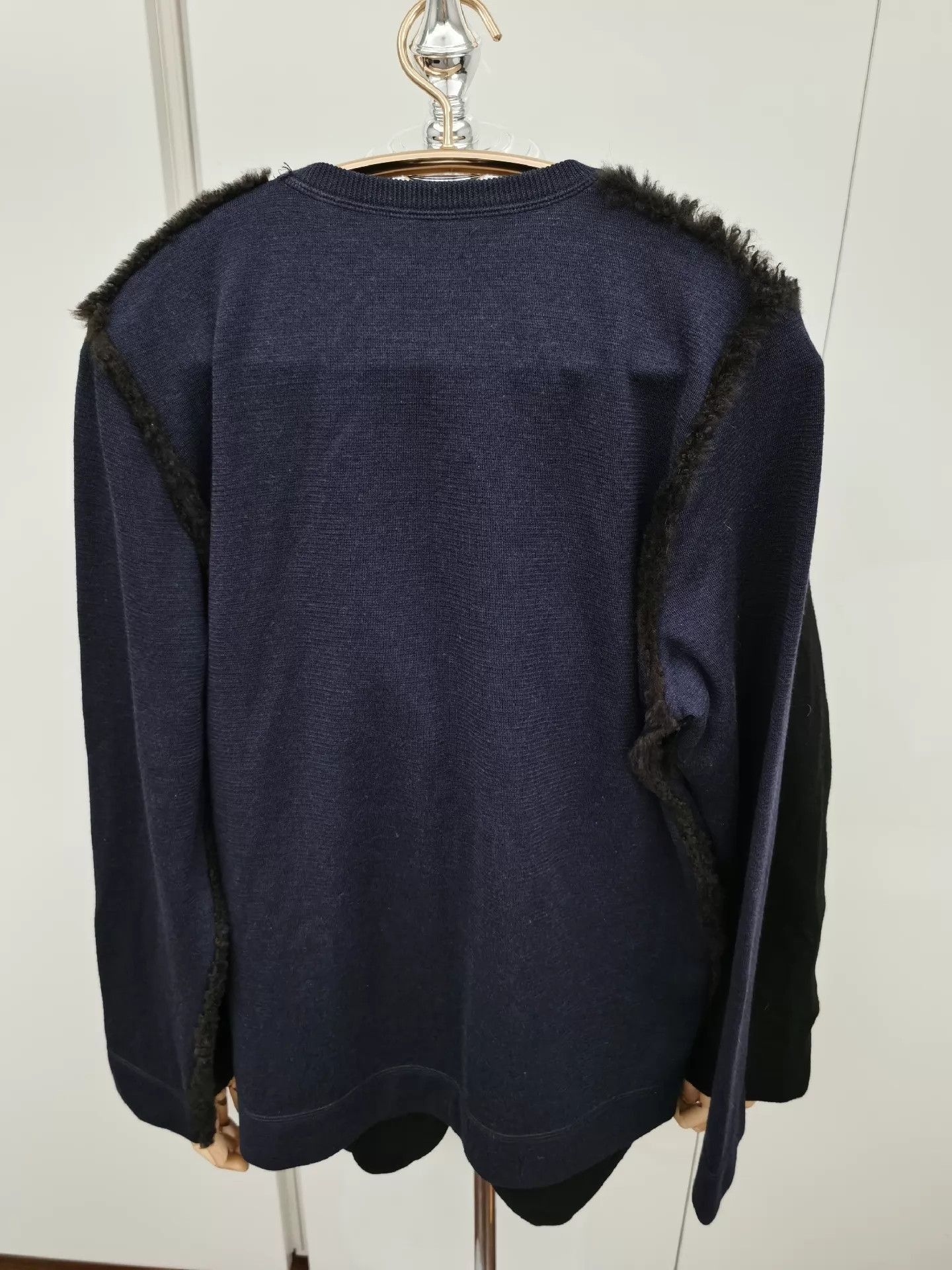Fendi Navy Blue Wool/Silk/Cashmere Sweater Size US M / EU 48-50 / 2 - 5 Thumbnail