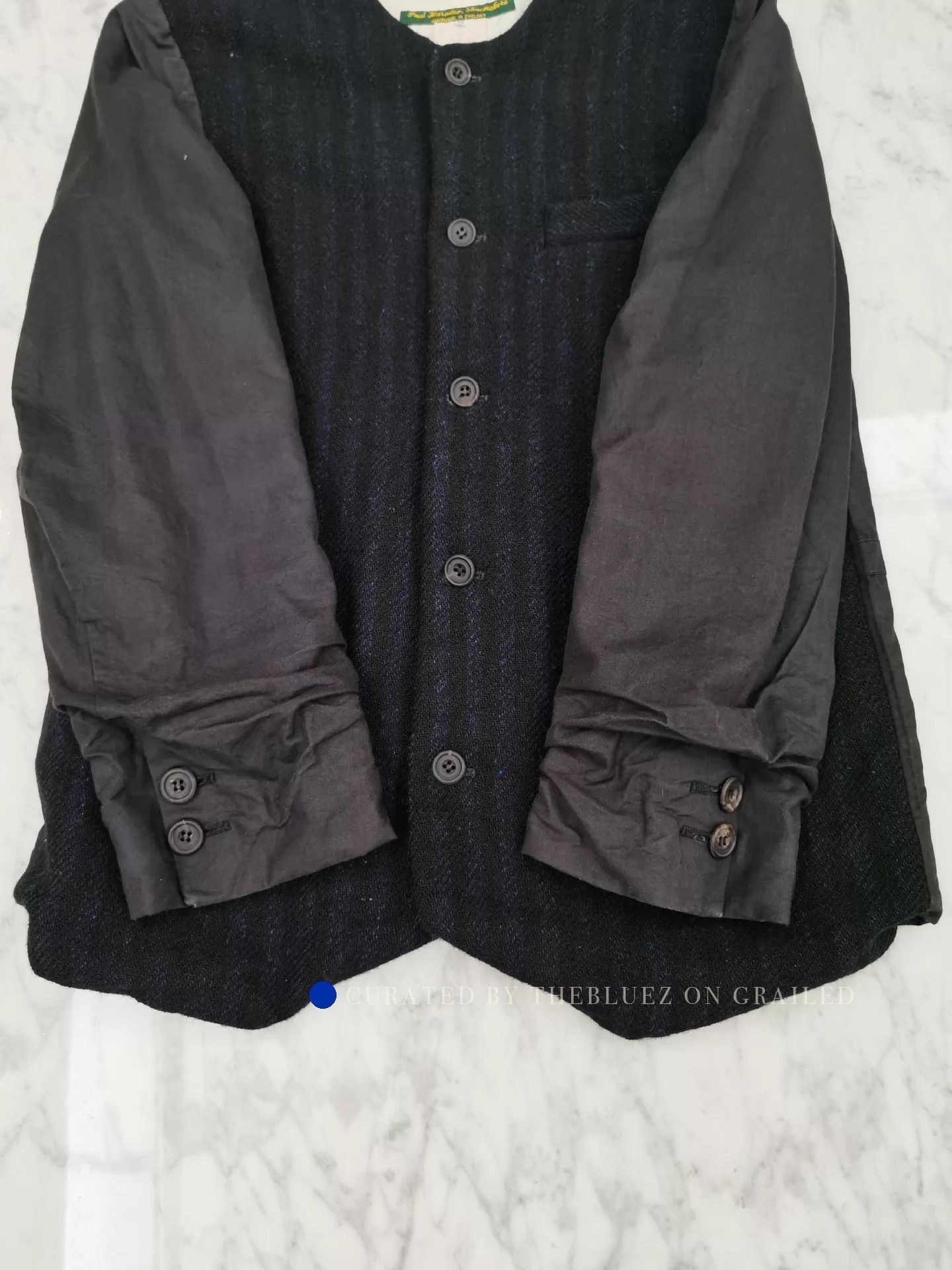 Paul Harnden Shoemakers Collarless Color Blocked Jacket in Multi Size US XS / EU 42 / 0 - 6 Thumbnail
