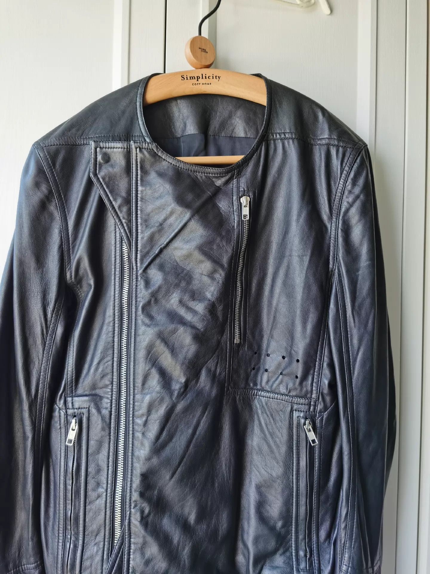 Rick Owens Sleek Black Lambskin Leather Jacket Size US M / EU 48-50 / 2 - 3 Thumbnail