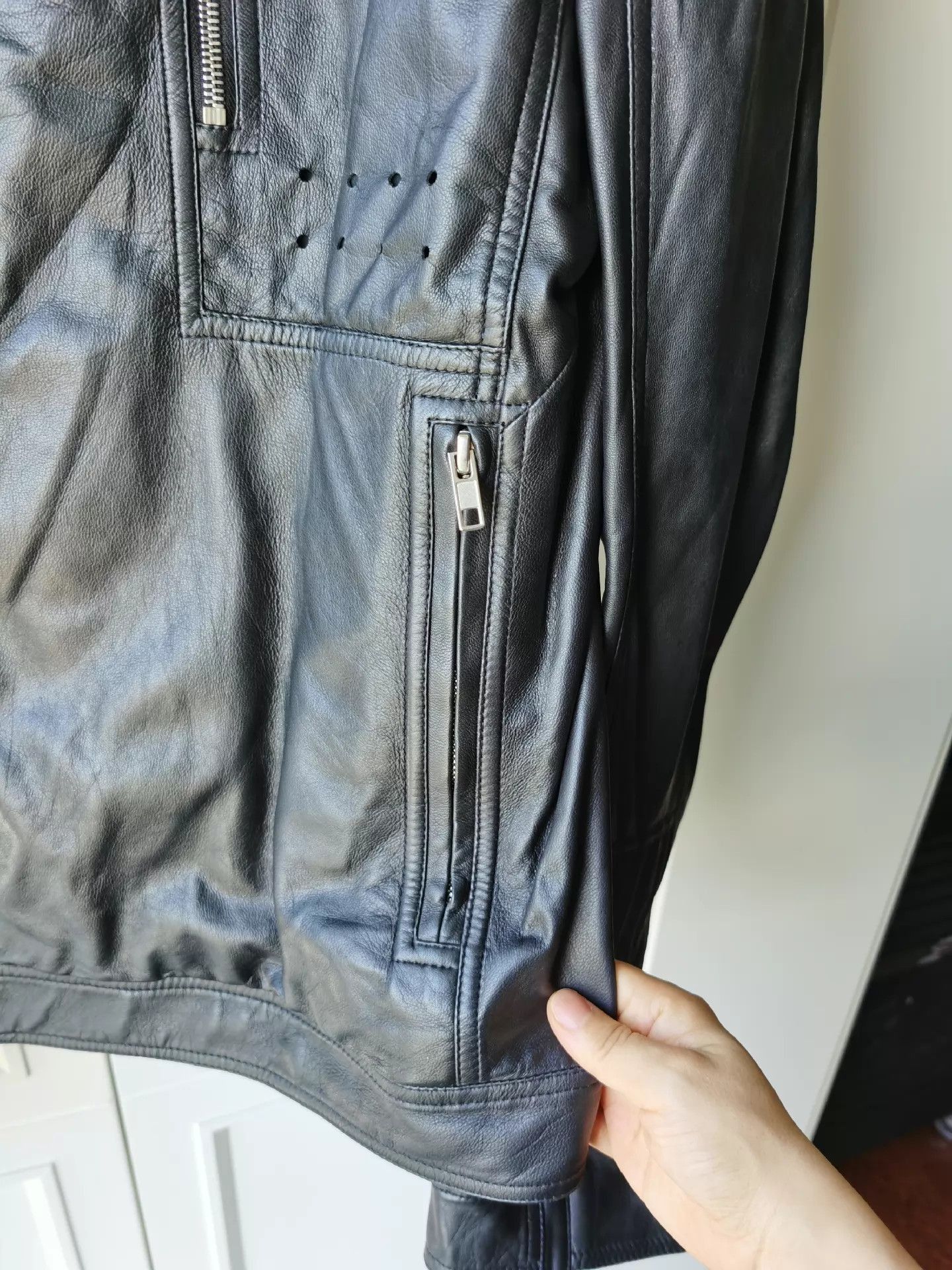 Rick Owens Sleek Black Lambskin Leather Jacket Size US M / EU 48-50 / 2 - 7 Thumbnail