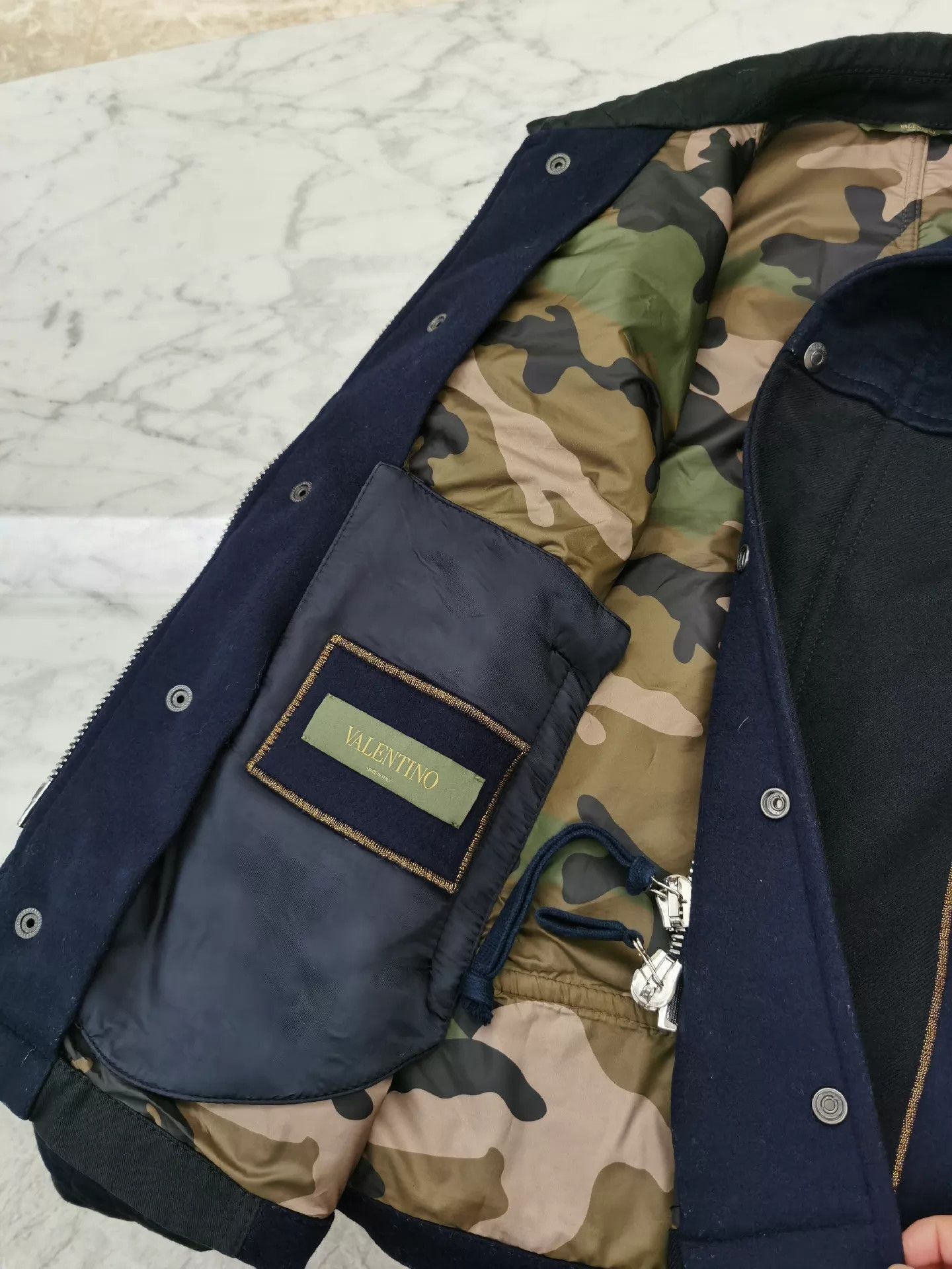 Valentino Mixed Fabric Paneled Jacket Size US M / EU 48-50 / 2 - 9 Thumbnail