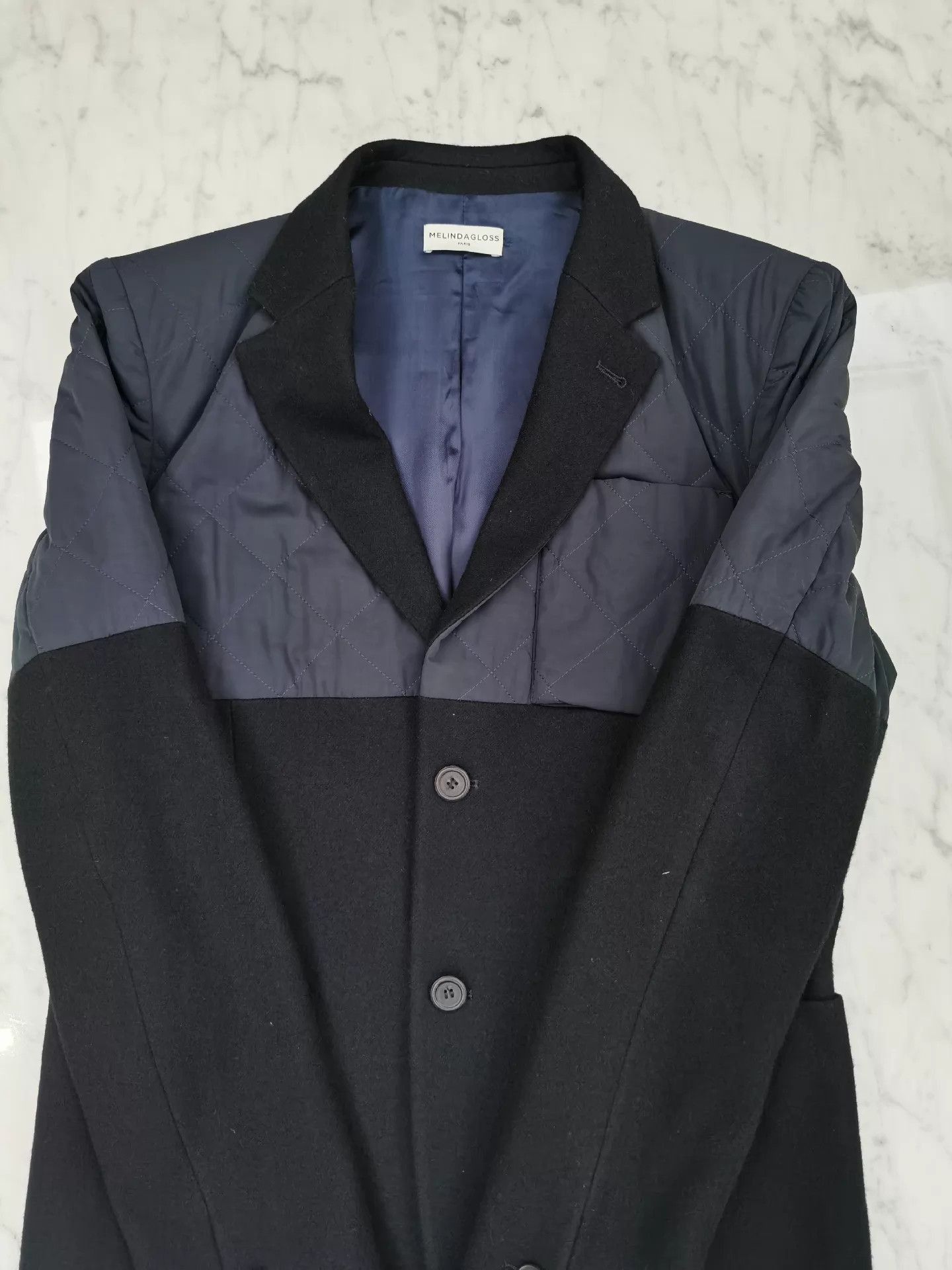 Melindagloss Color Blocked Wool Coat in Multi Size US S / EU 44-46 / 1 - 9 Thumbnail